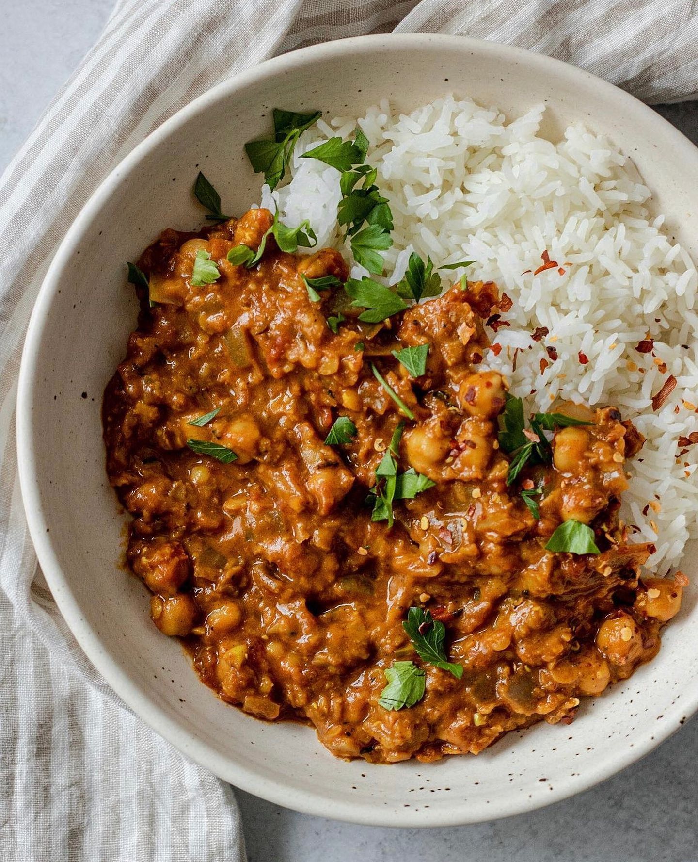 Flavorful Chickpea & Red Lentil Coconut Curry