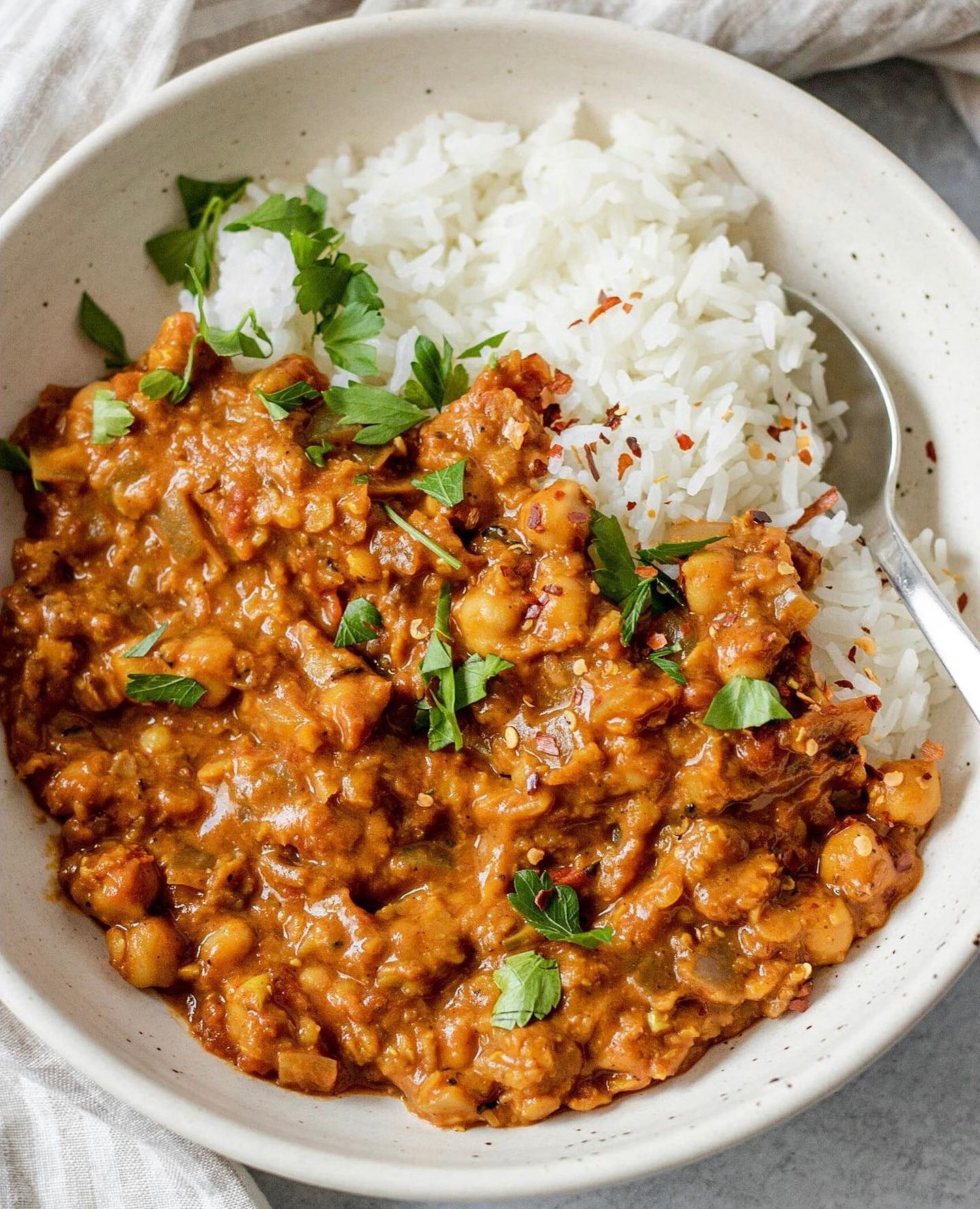 Flavorful Chickpea & Red Lentil Coconut Curry