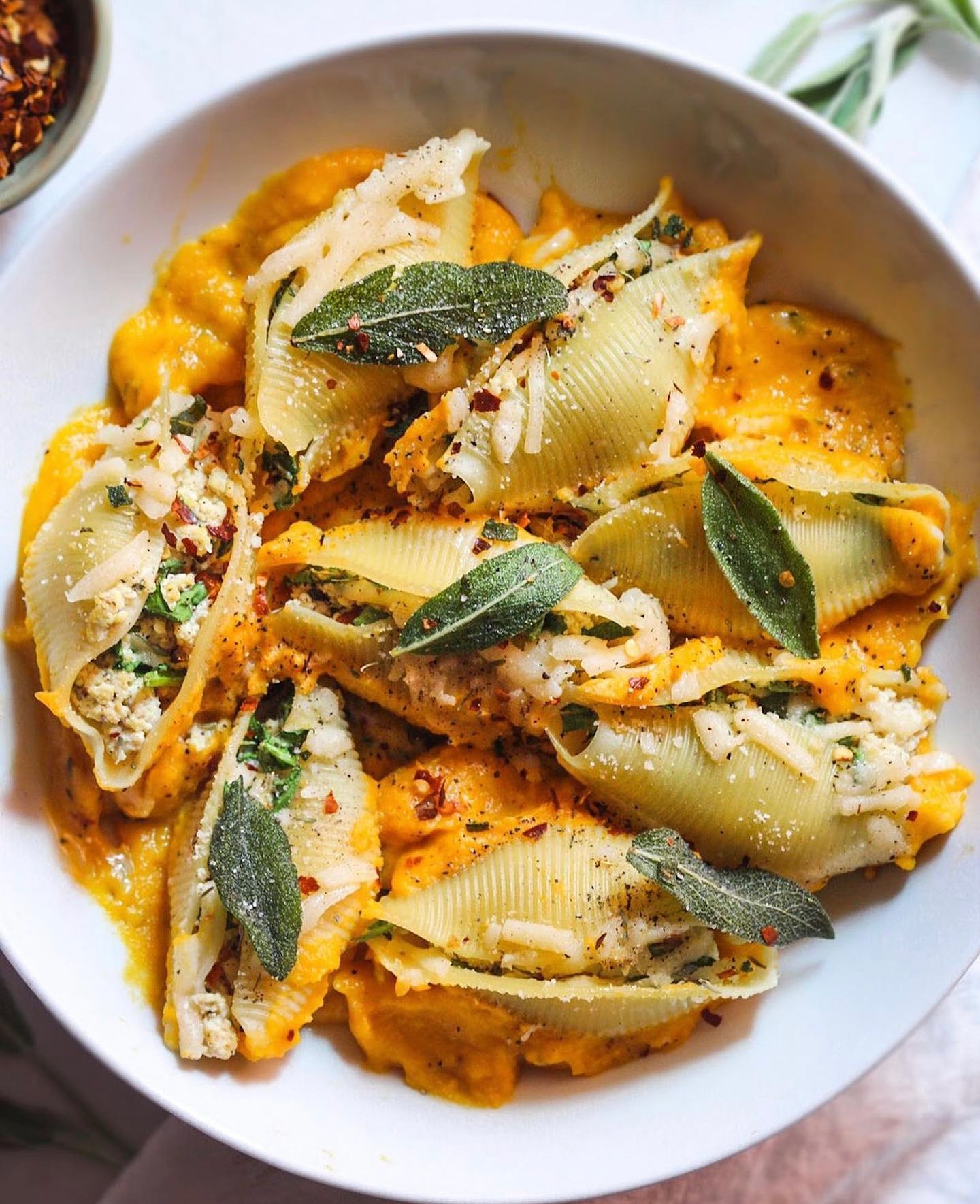 Creamy Butternut Squash Stuffed Shells
