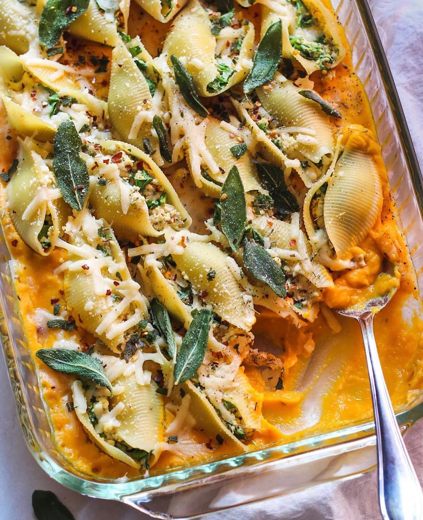 Creamy Butternut Squash Stuffed Shells