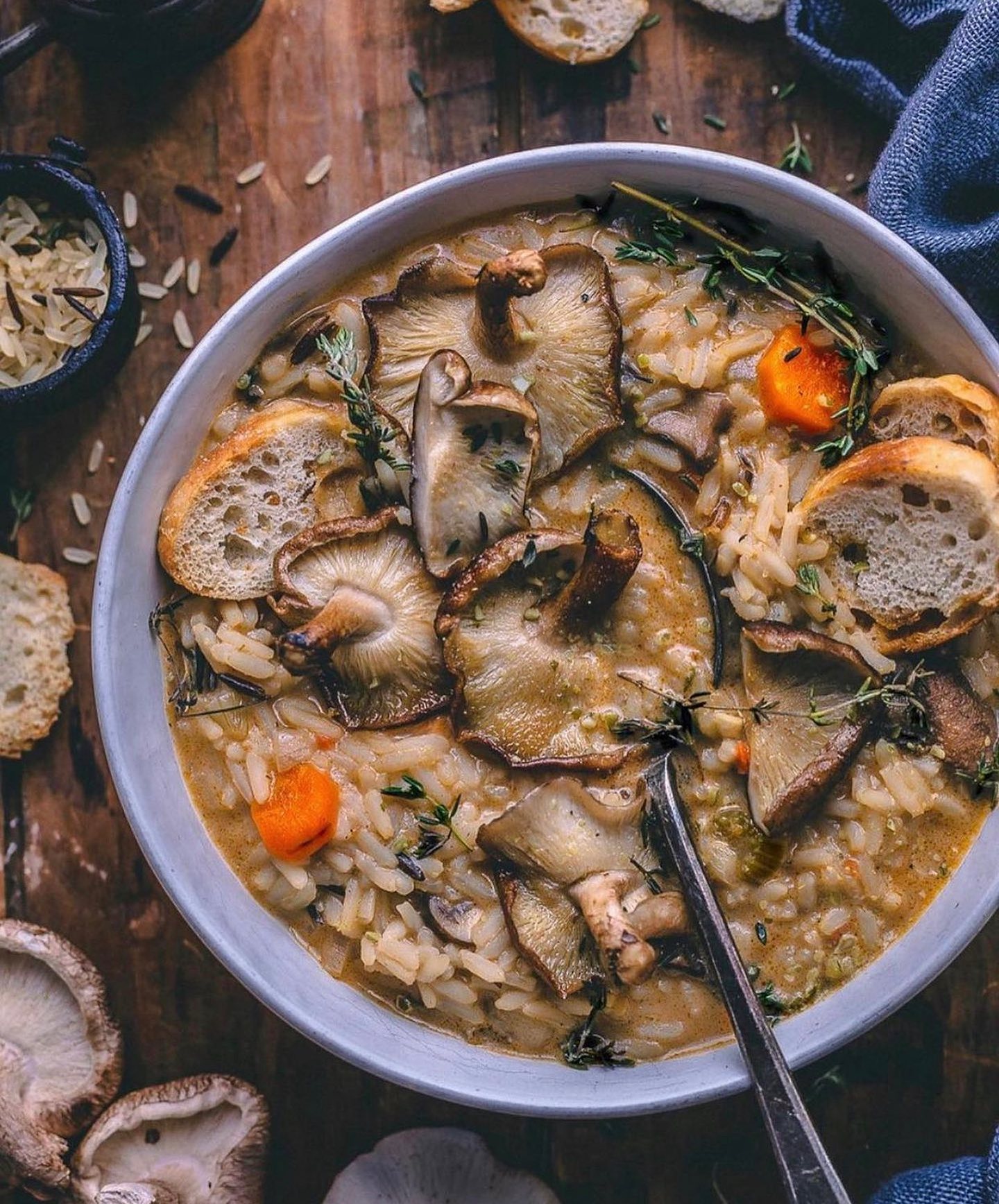Mushroom Soup with Wild Rice