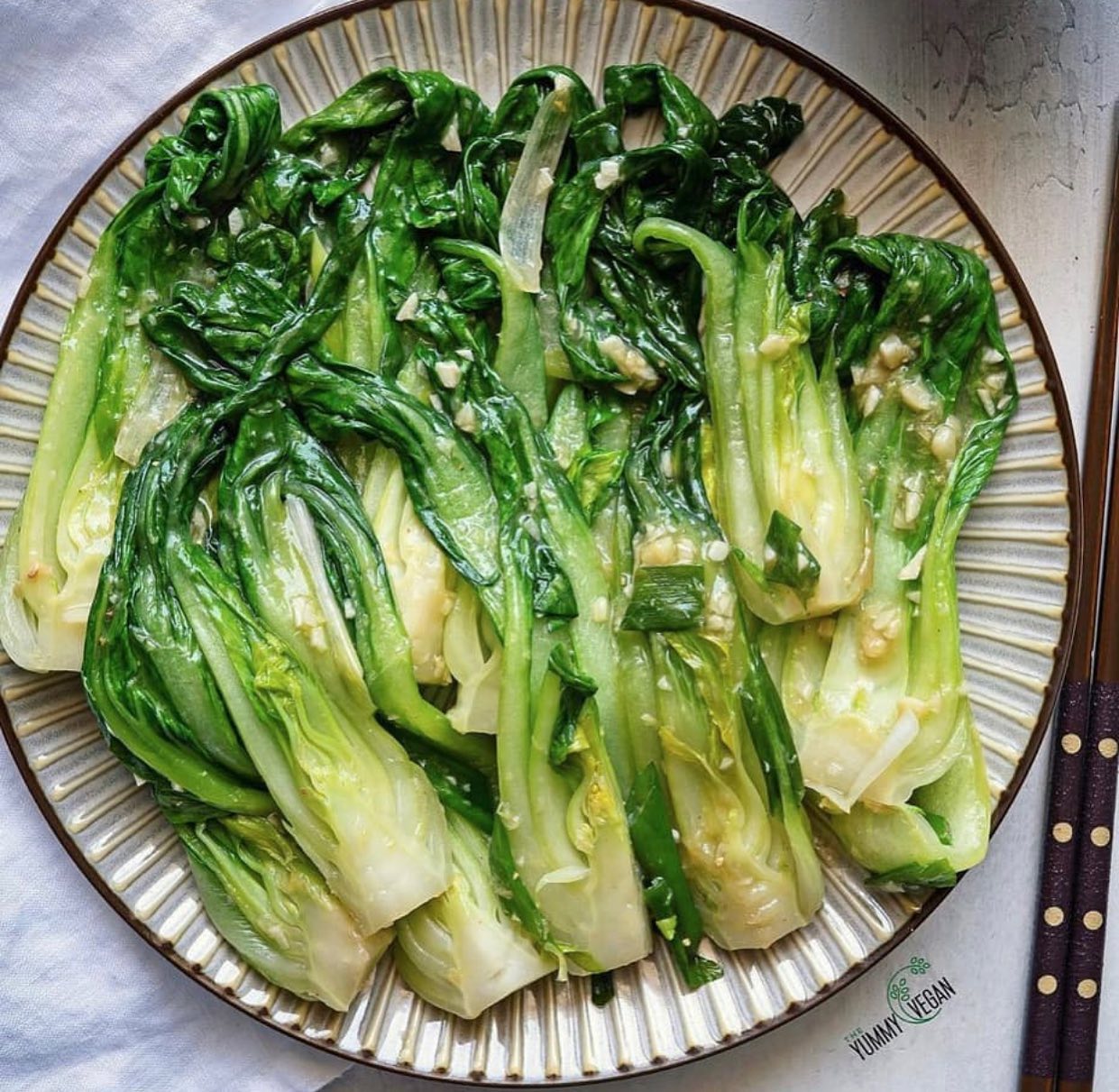 Baby Bok Choy in Garlic Sauce