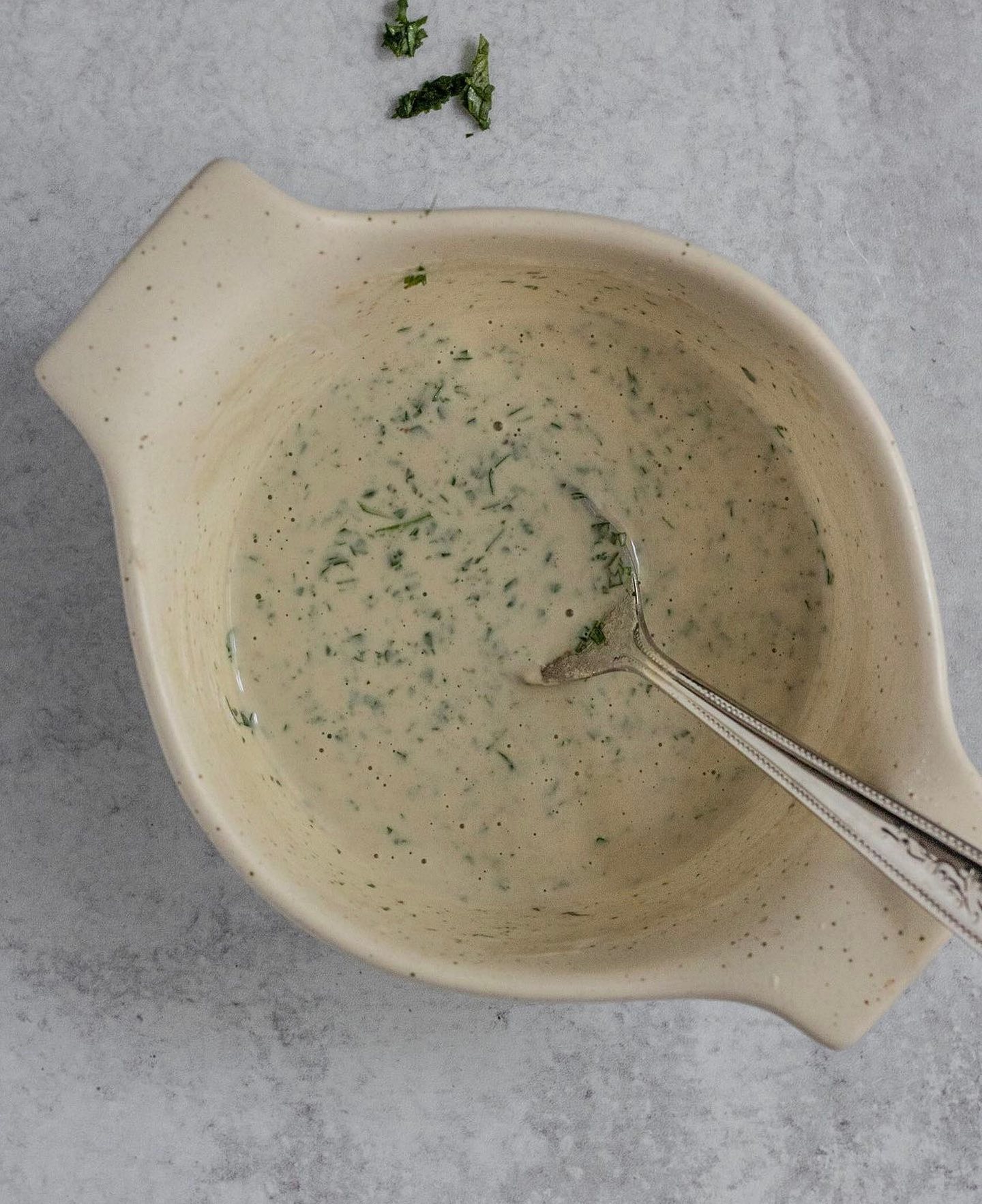 Garlic Herb Sheet Pan with Herby Tahini Dressing