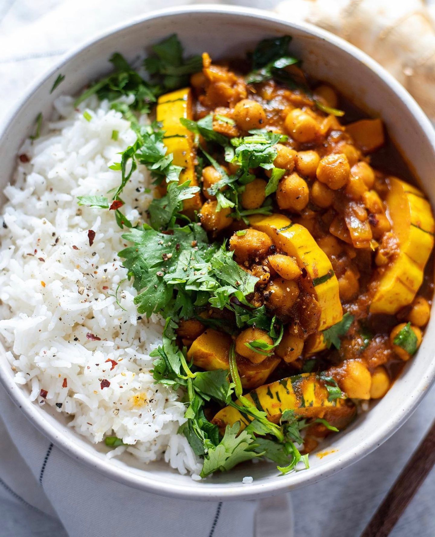 Delicata Squash and Chickpea Masala