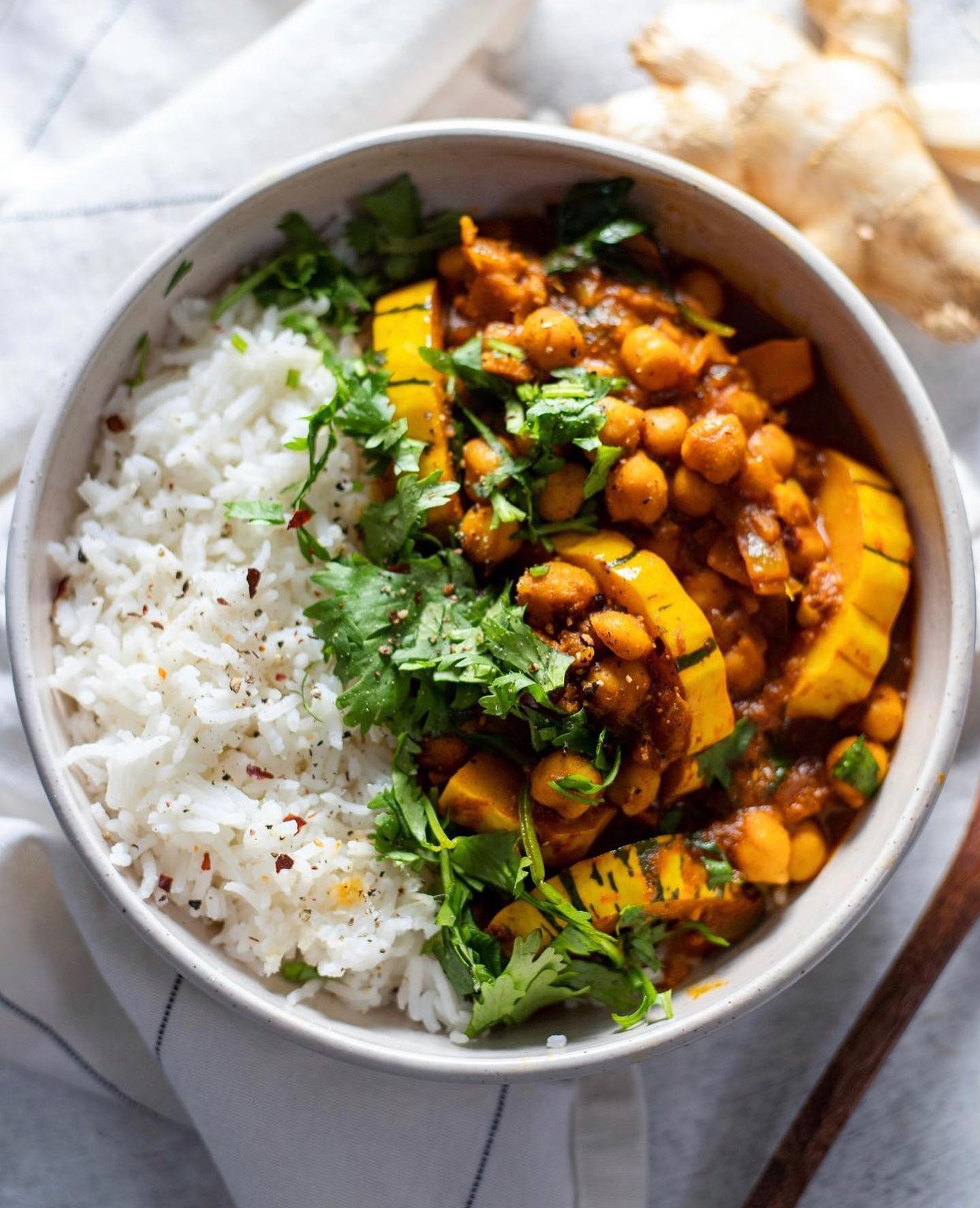 Delicata Squash and Chickpea Masala