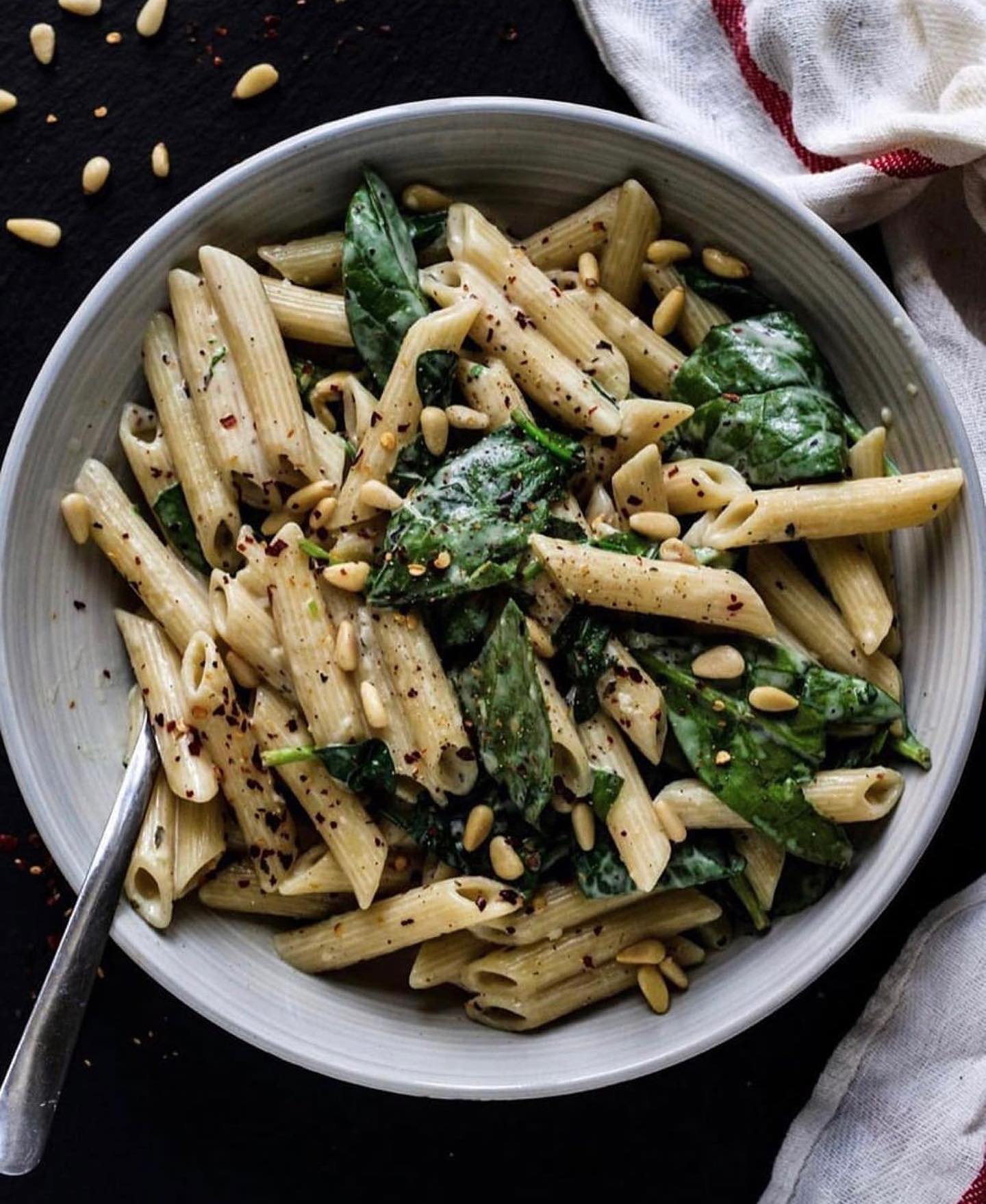 Creamy Penne with Spinach and Leek