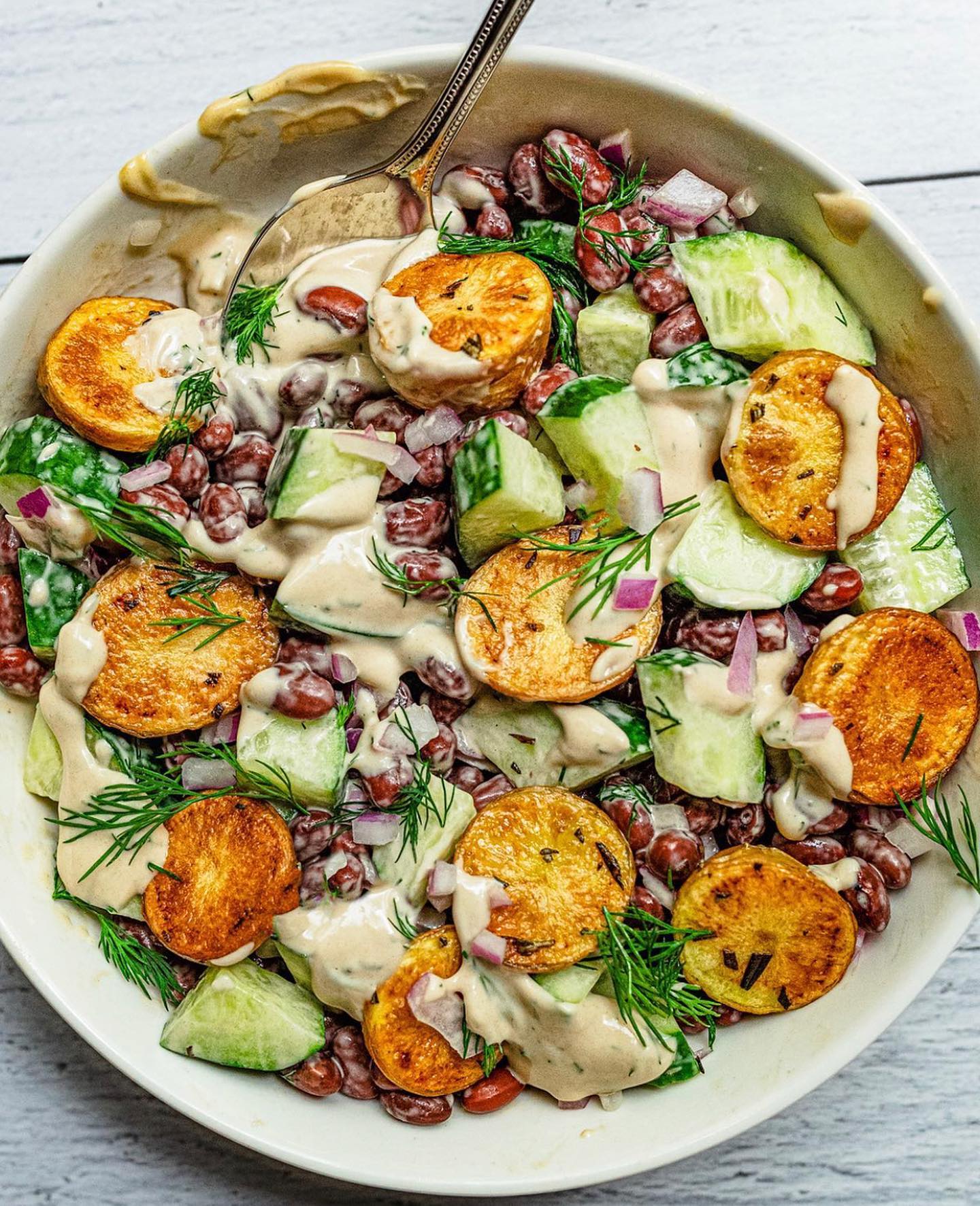 Vegan Potato Salad with Beans