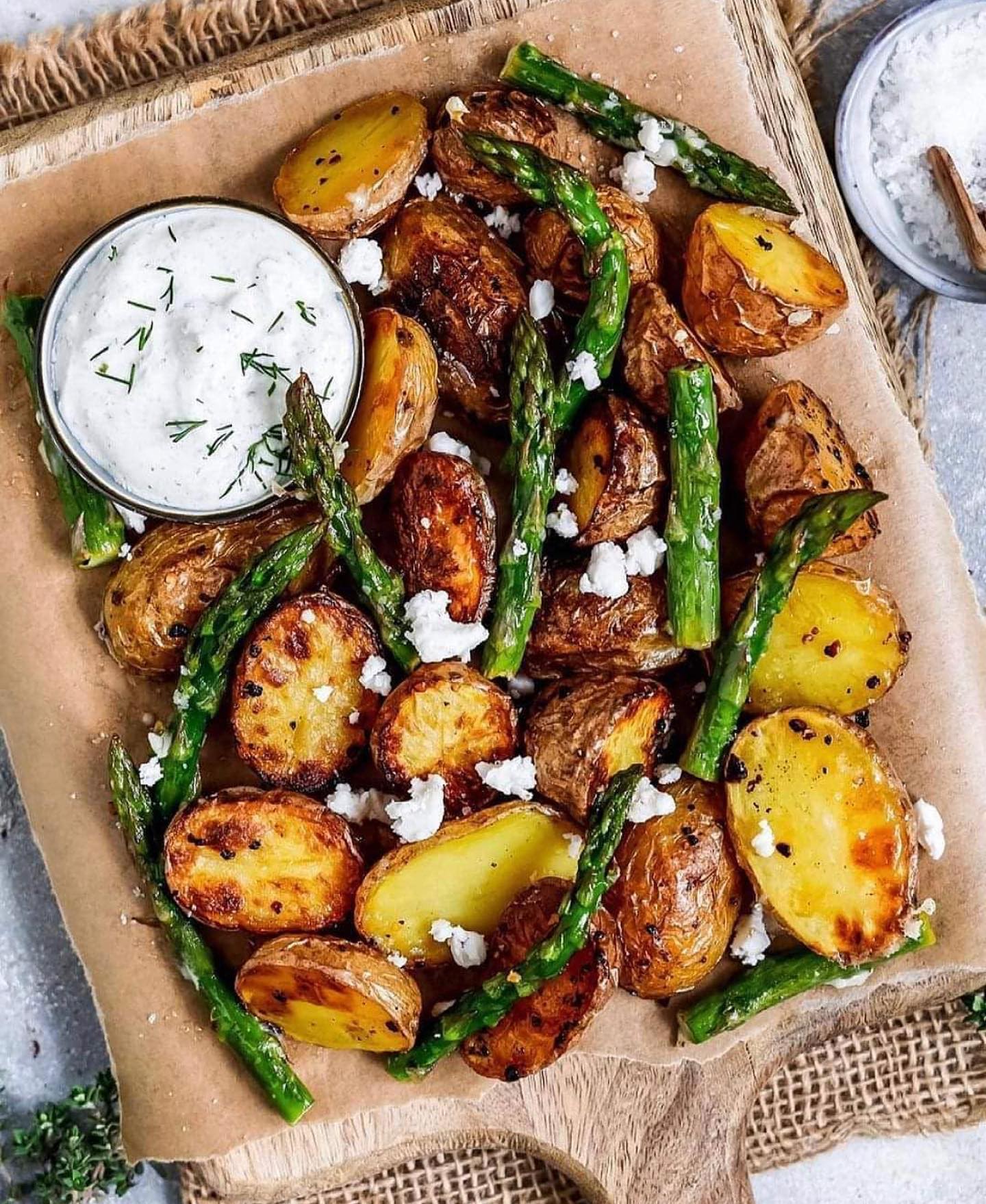 Vegan Roasted Asparagus and Potatoes