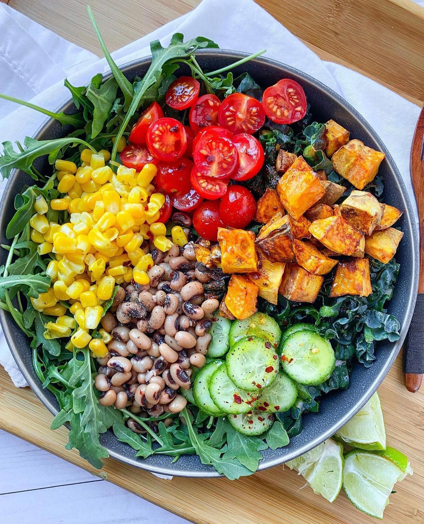 Rainbow Raw and Roasted Succotash Salad