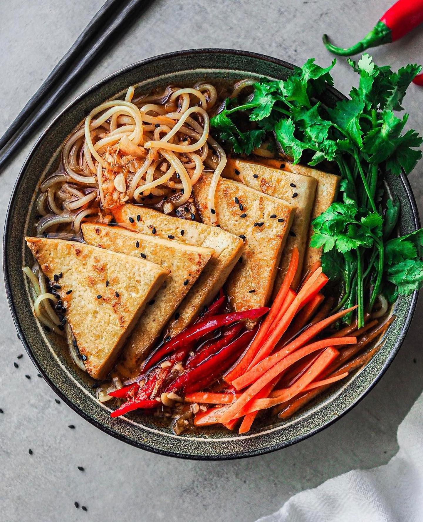 Vegan Spicy Lemongrass Noodle Soup