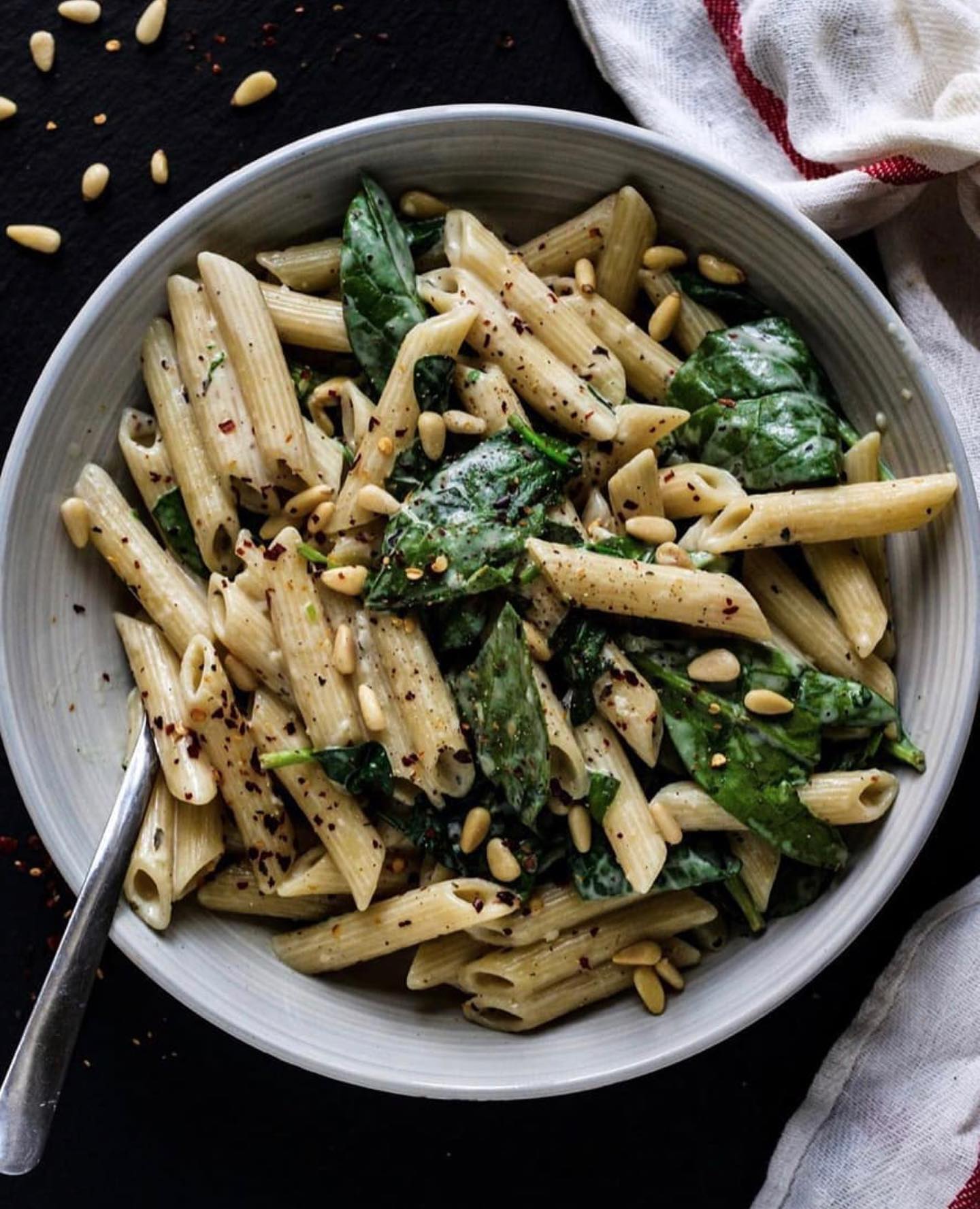 Creamy Penne with Spinach and Leek
