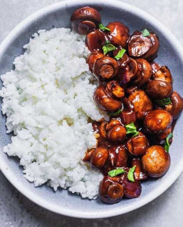 Glazed Chestnut Mushrooms with Tamari Sauce