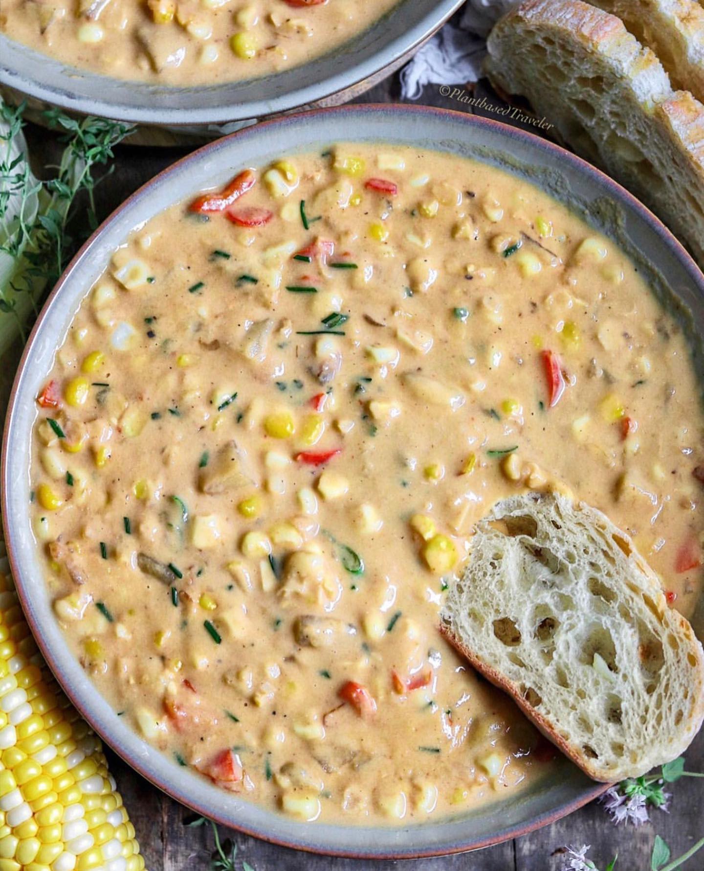 Vegan Summery Corn Chowder