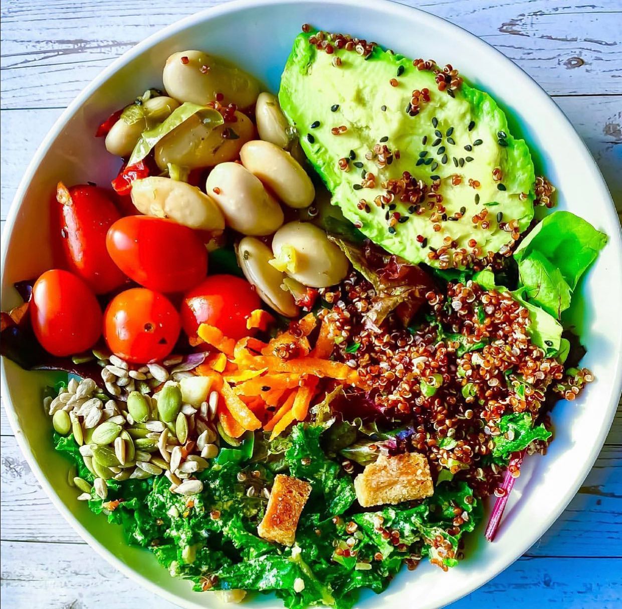 Vegan Buddha Bowl with Butter Beans and Quinoa