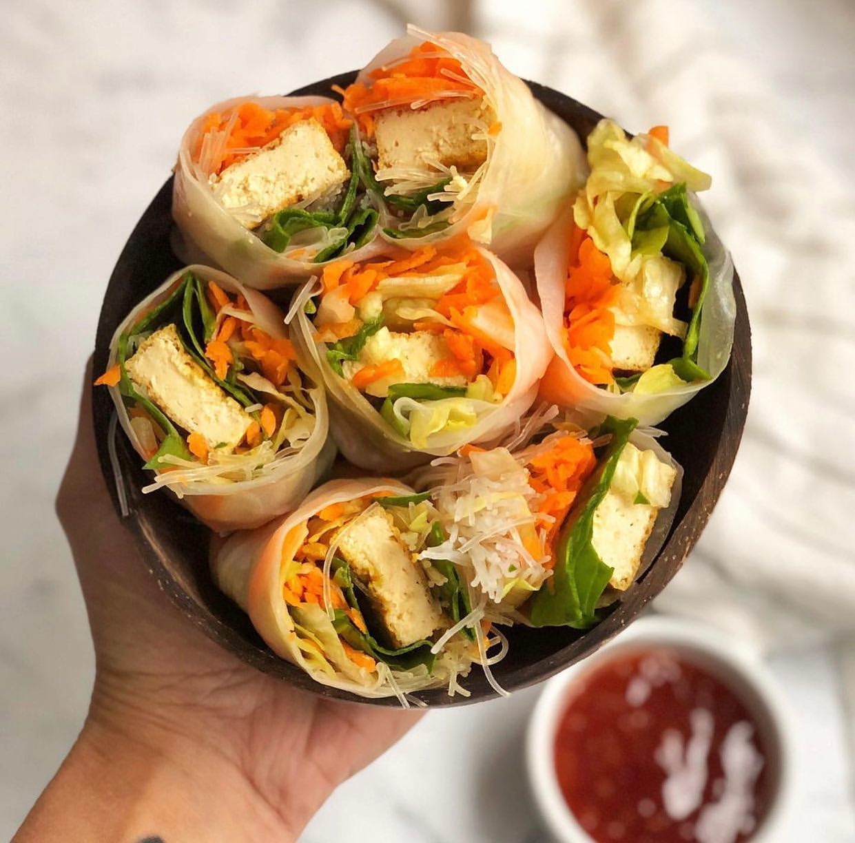 Tofu Rice Paper Rolls