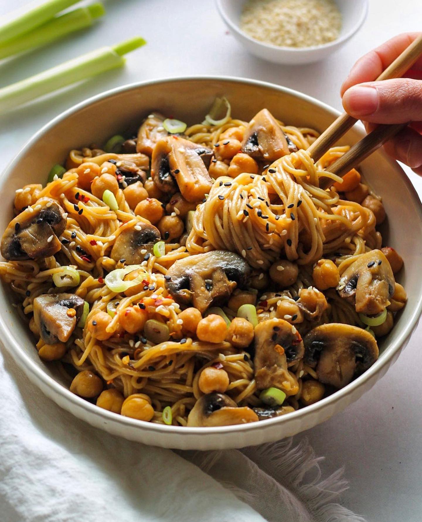 Miso Sesame Noodle Bowl