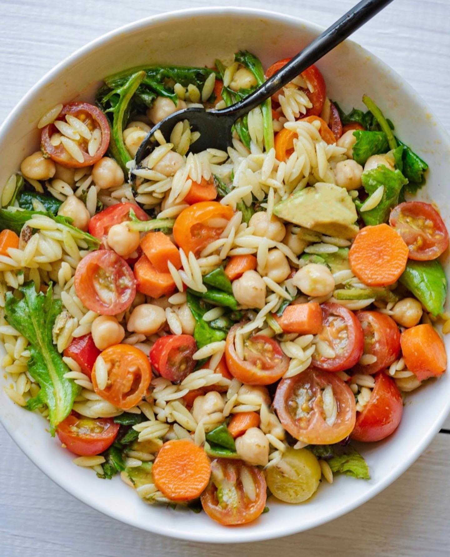 Orzo Salad with Oil-Free Pesto