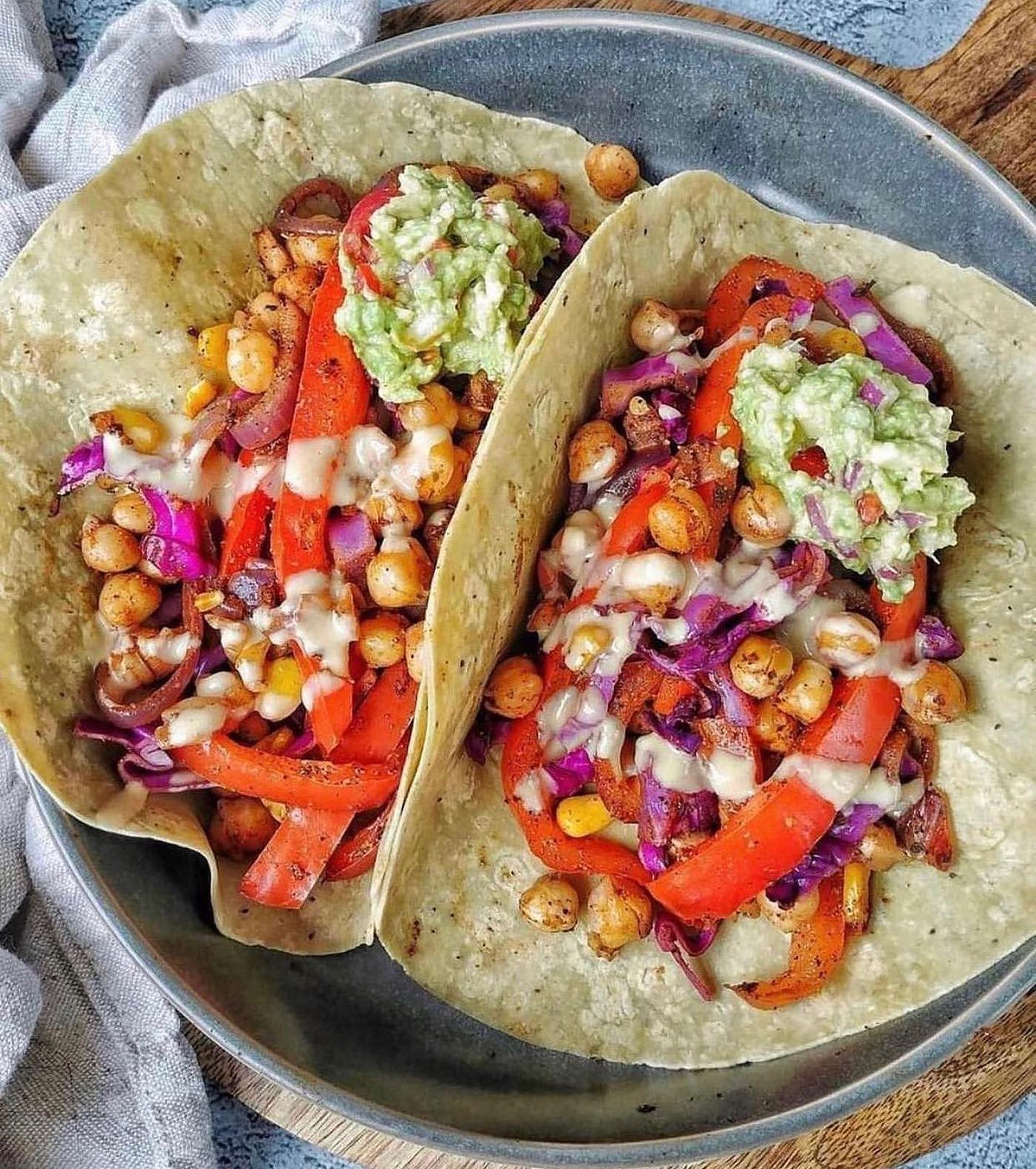 Chickpea and Veggie Fajita Wraps