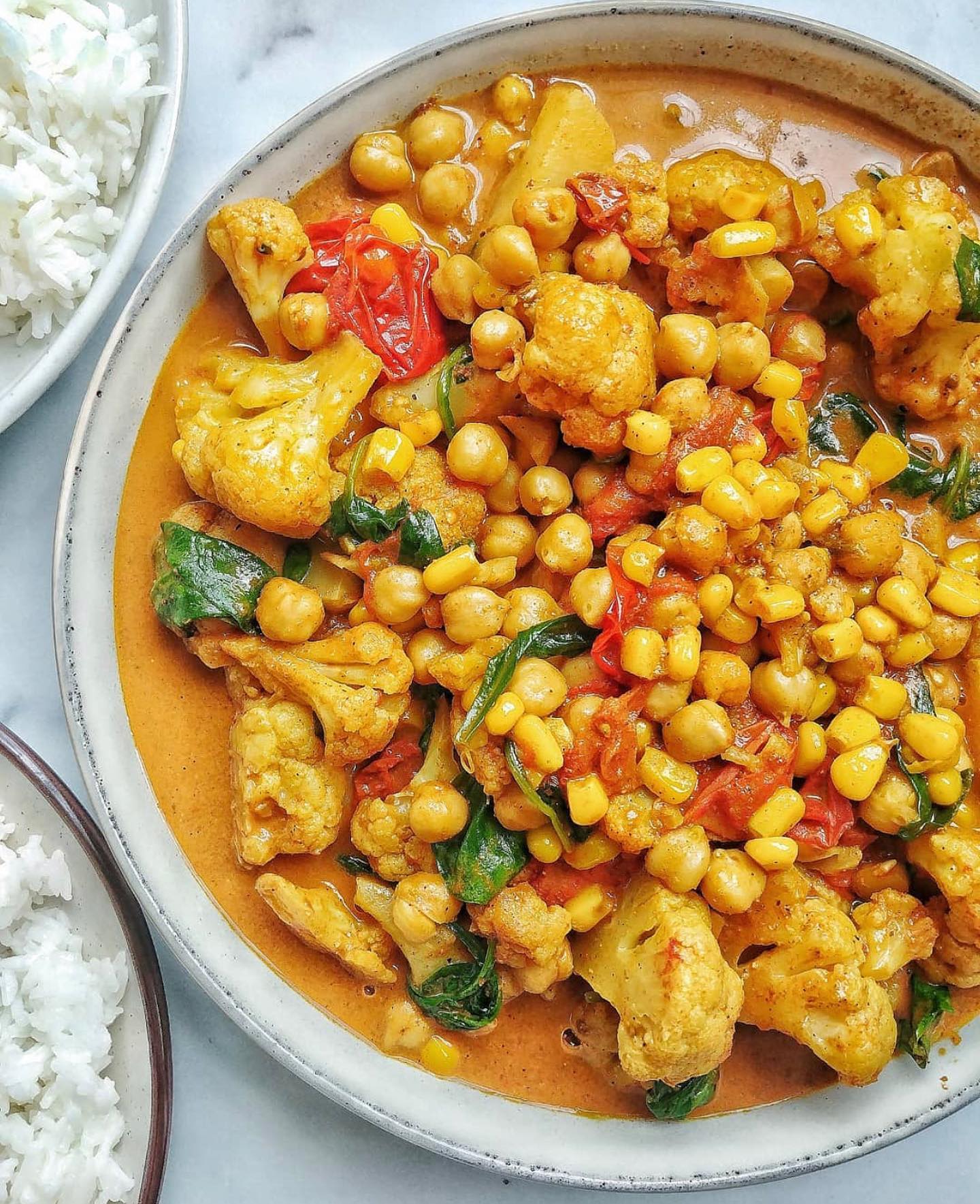 Creamy Indian-Inspired Cauliflower Chickpea Curry