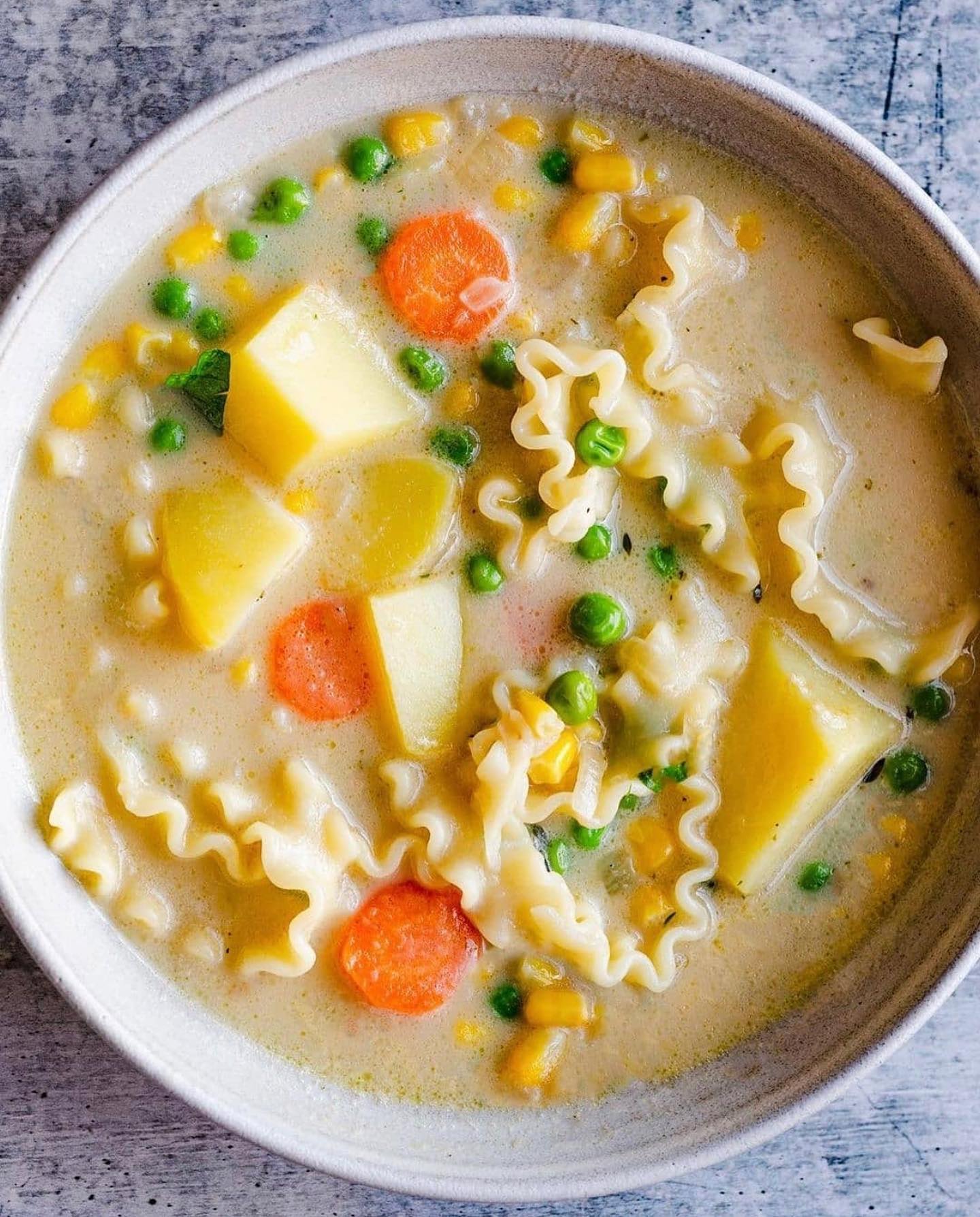Nut-Free Creamy Veggie Noodle Soup