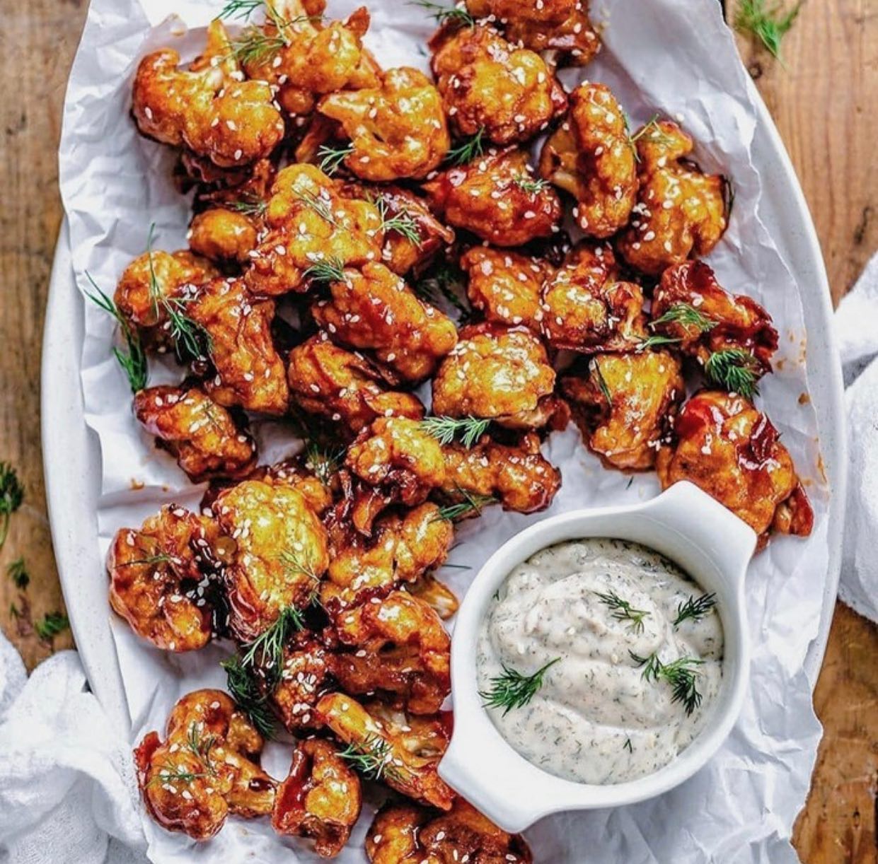Vegan Cauliflower Buffalo Wings