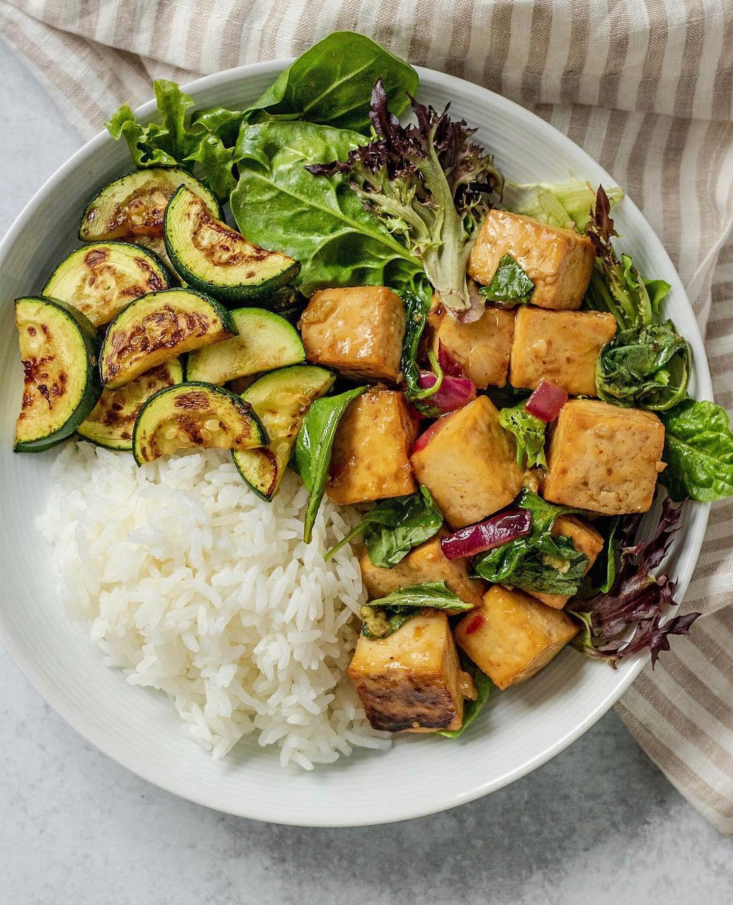 Baked Tofu with Lemon Basil Sauce