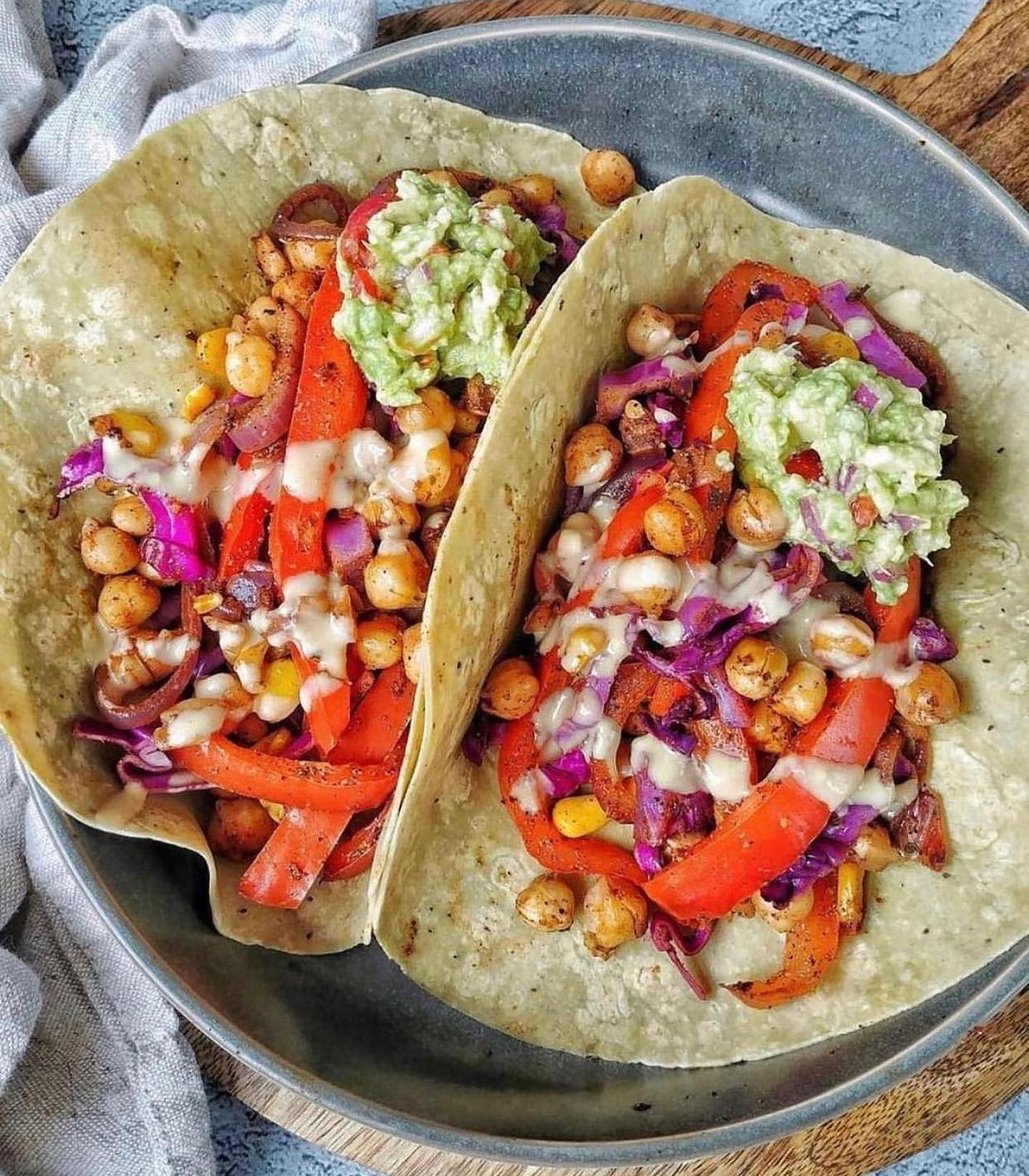 Chickpea and Veggie Fajita Wraps