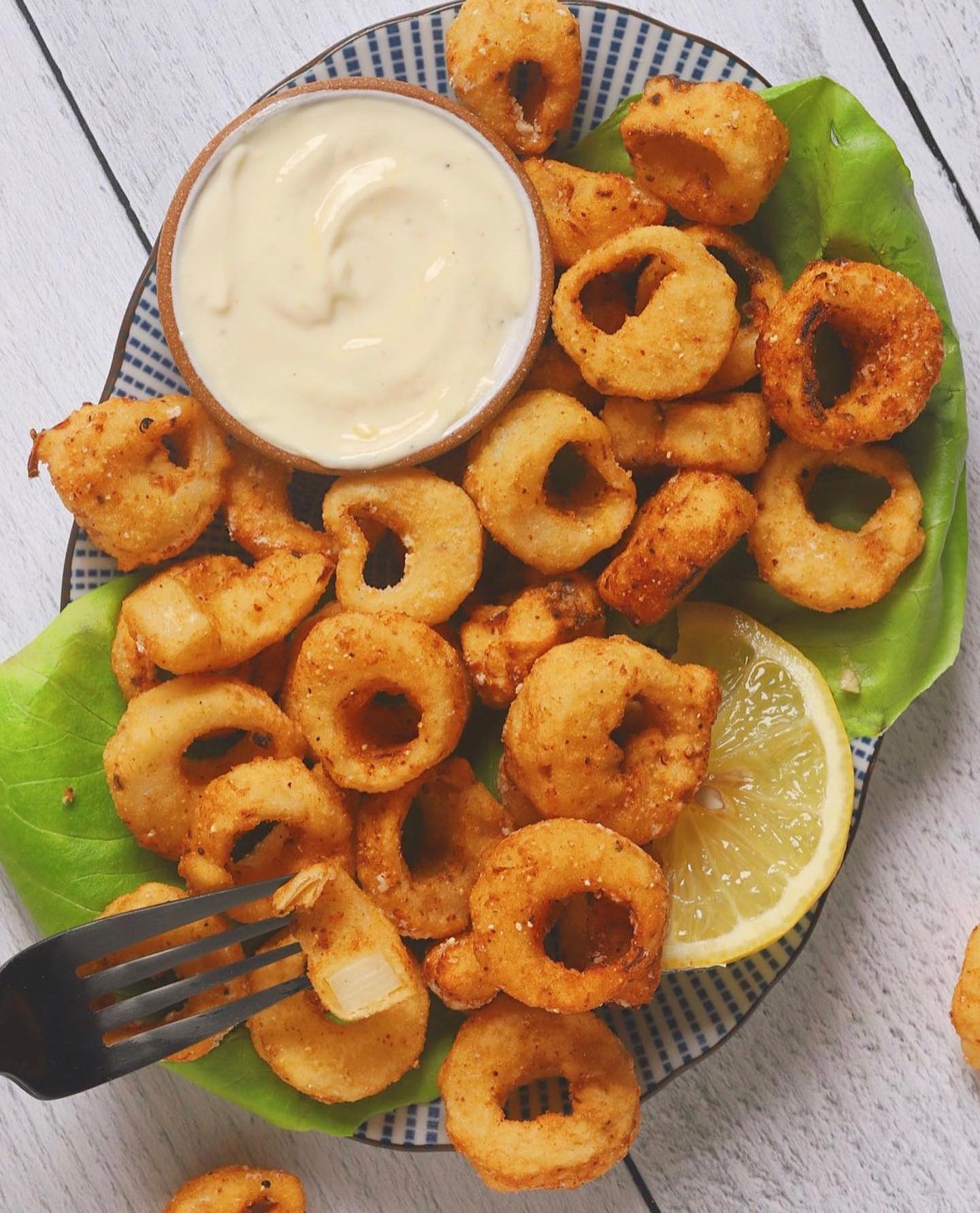 Vegan Calamari with Lemon Mayo Aioli