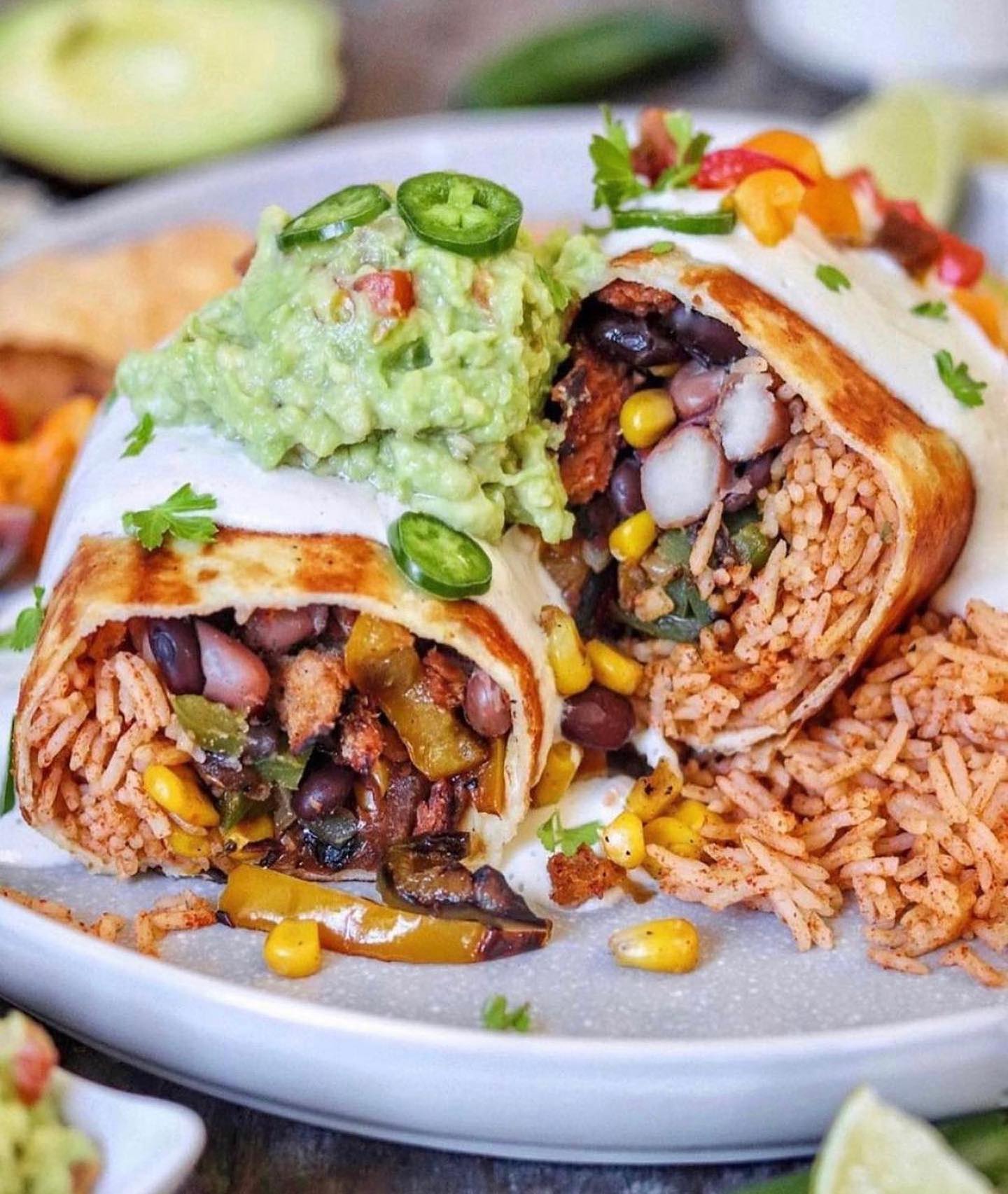 Vegan Chimichanga with Seitan Filling