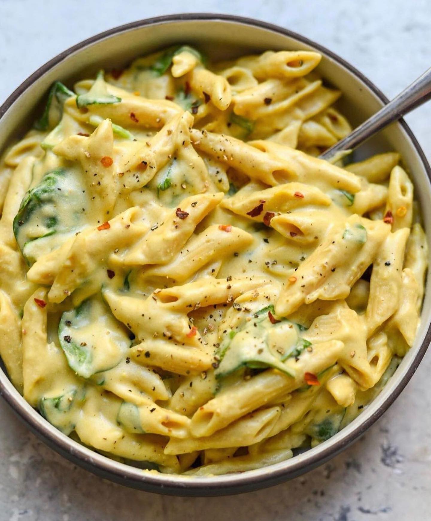 One-Pot Cheesy Tahini Penne