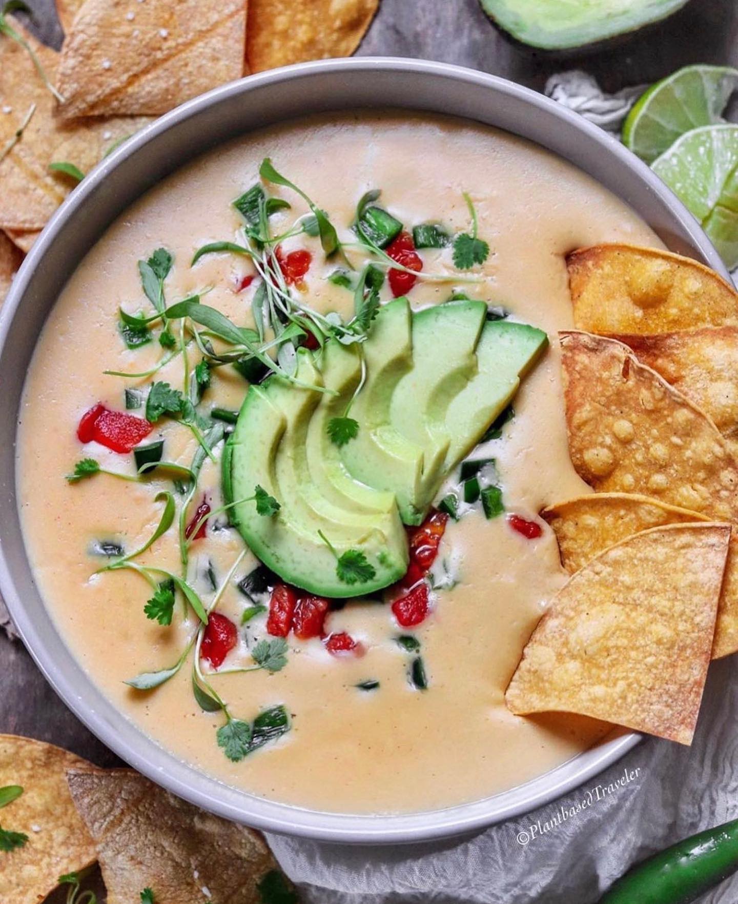 Vegan Cauliflower Queso Soup