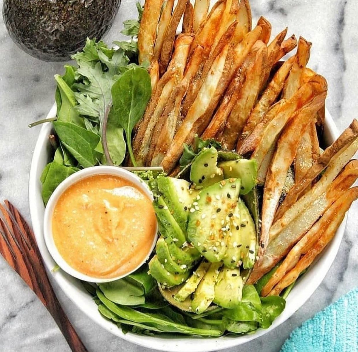Crispy Oven-Baked Fries with Vegan Nacho Cheese Sauce