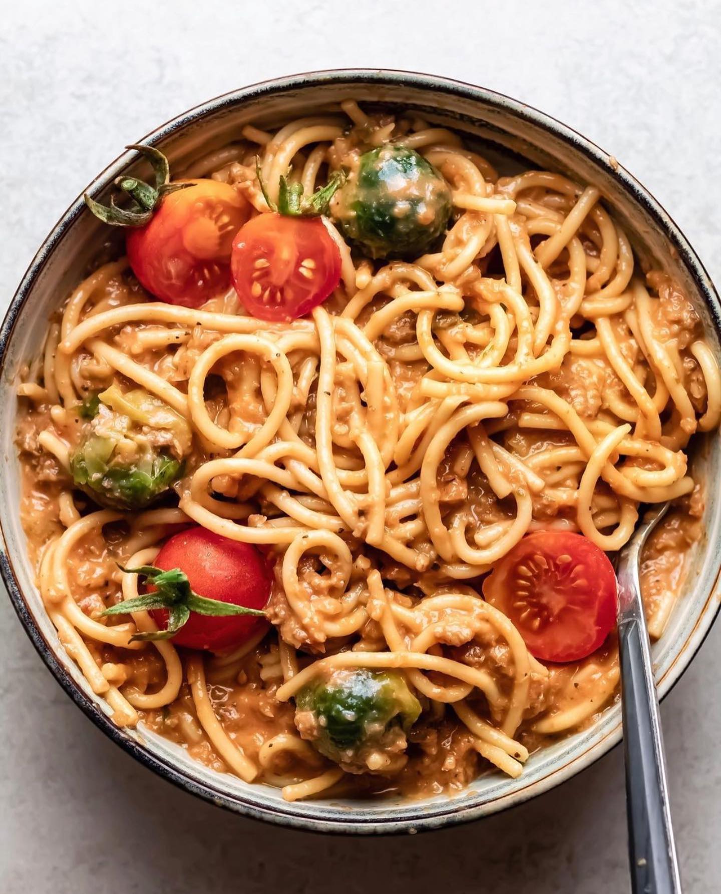Vegan Tahini Bolognese Pasta