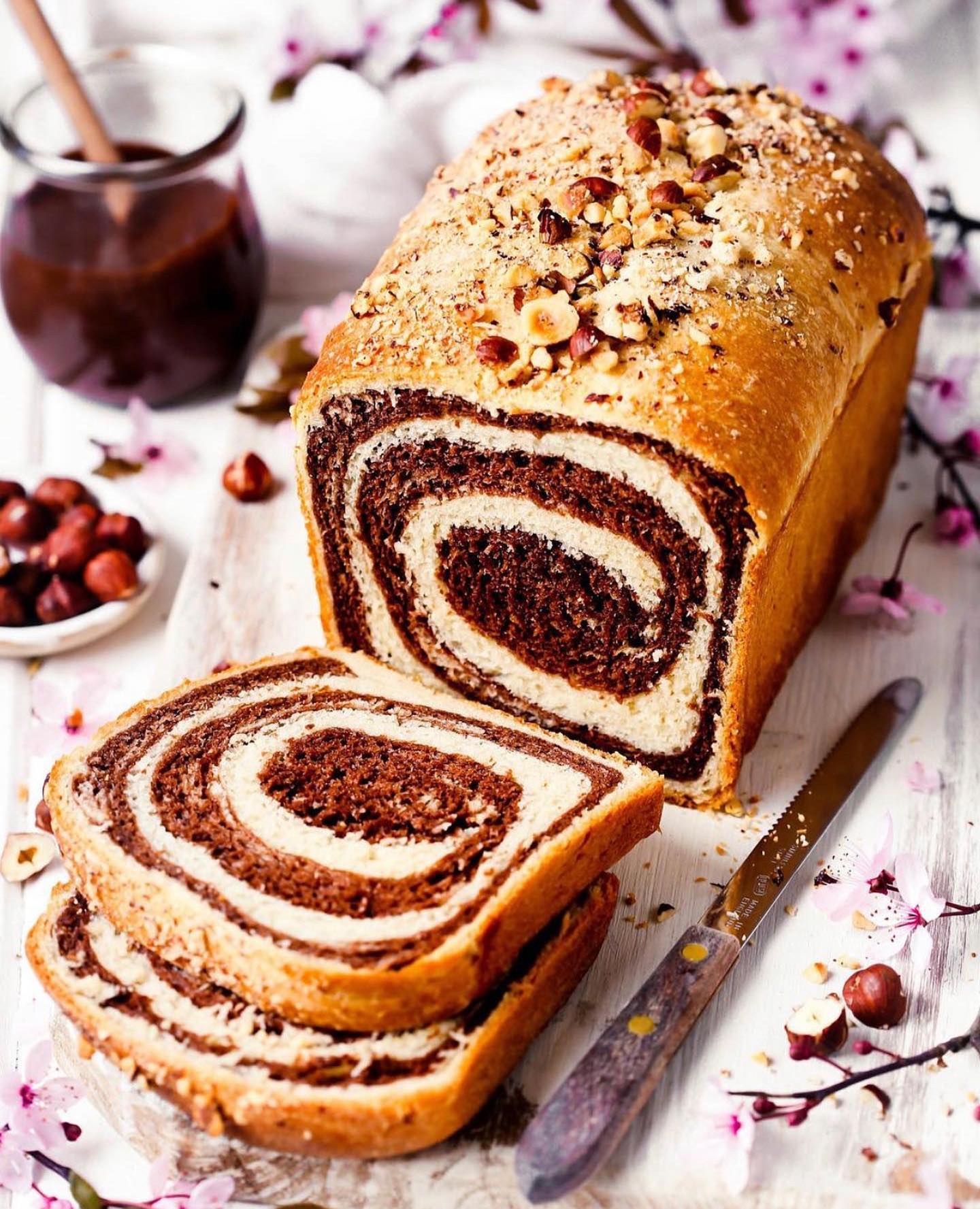 Vegan Nutella Brioche Loaf