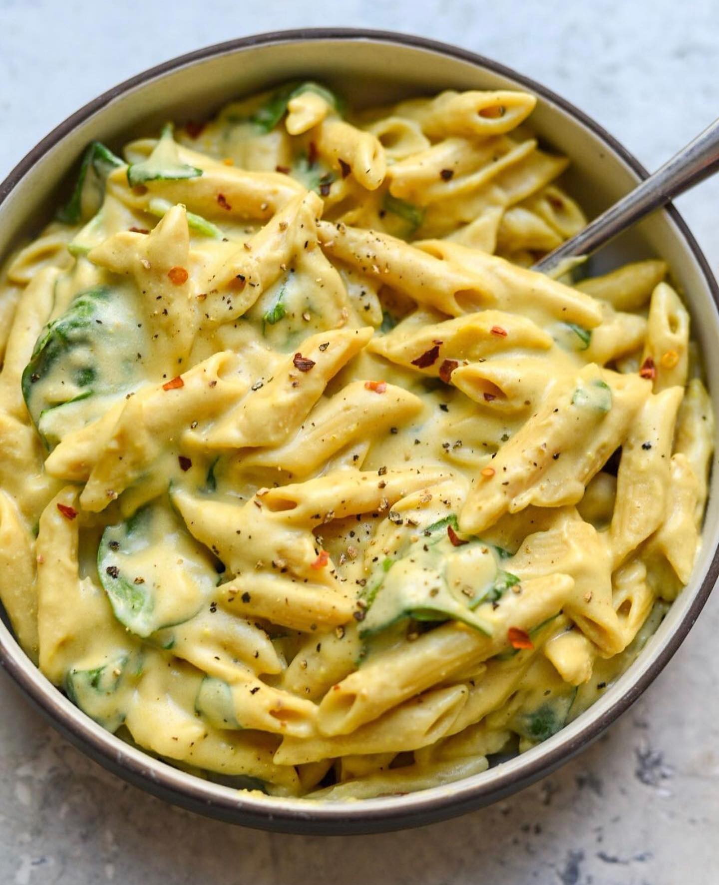 One-Pot Cheesy Tahini Penne