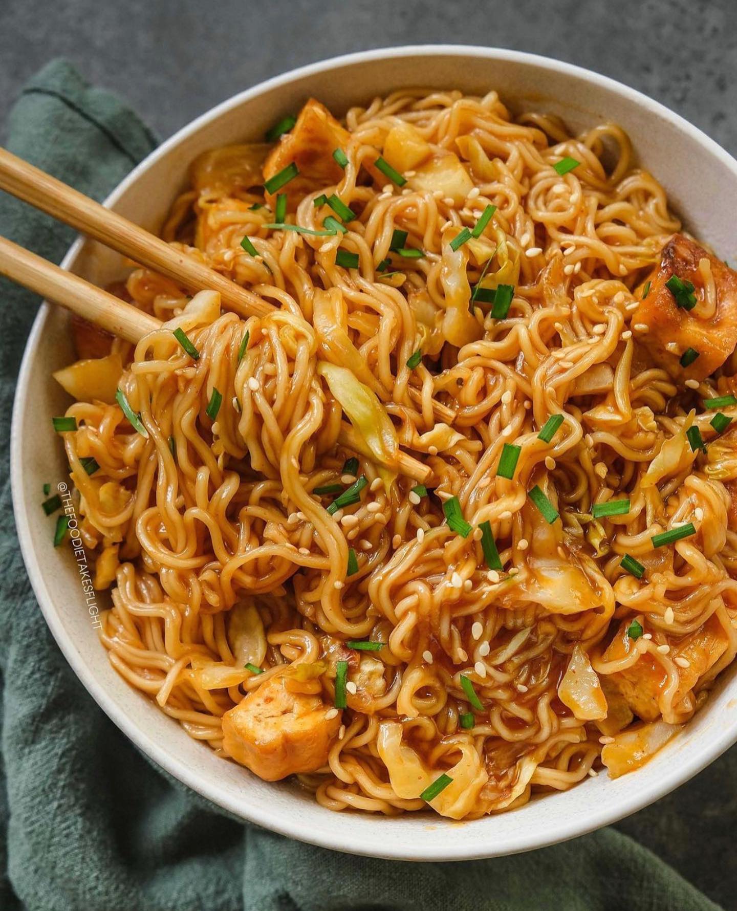Sweet Spicy Saucy Noodles Dish