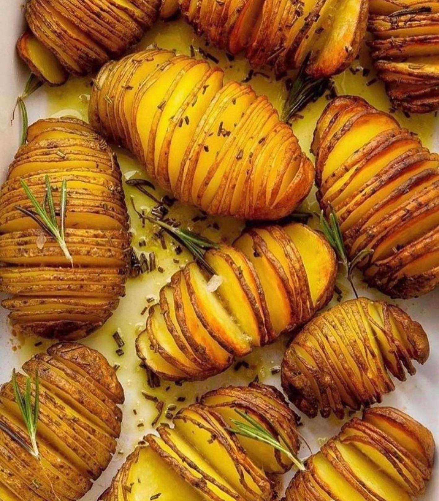 Rosemary Infused Hasselback Potatoes