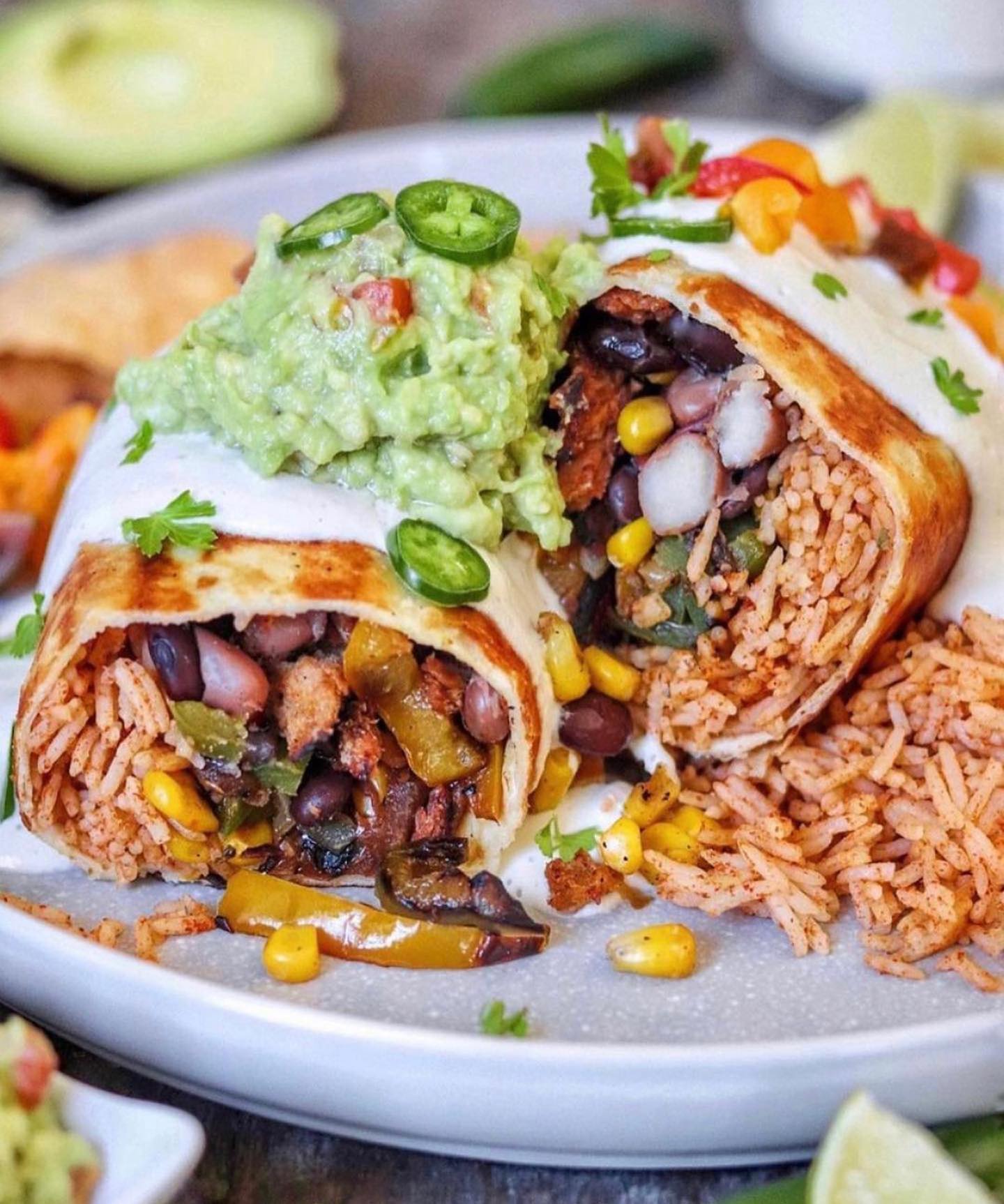 Vegan Chimichanga with Seitan and Veggies