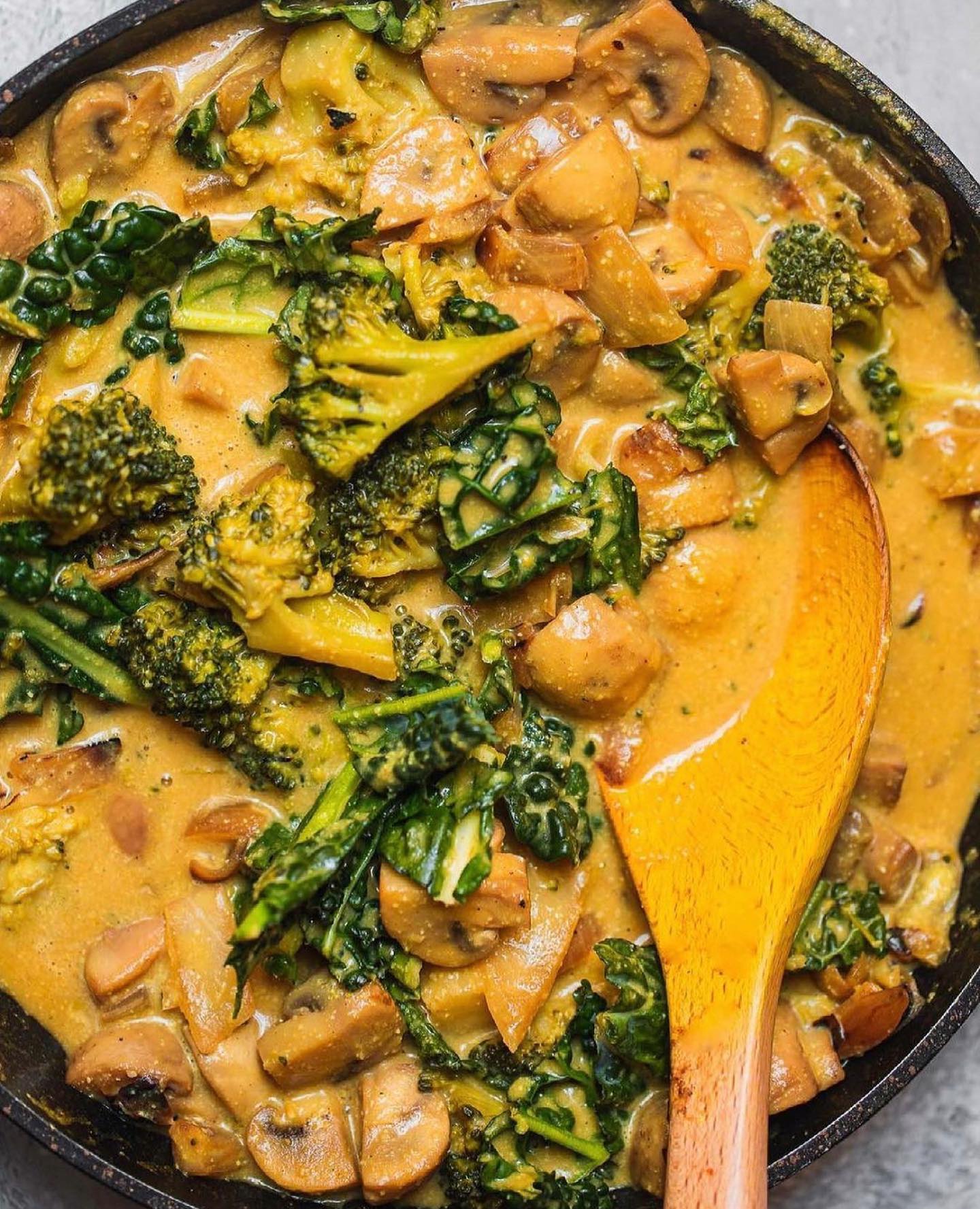 Vegan Broccoli Cheese Soup with Kale