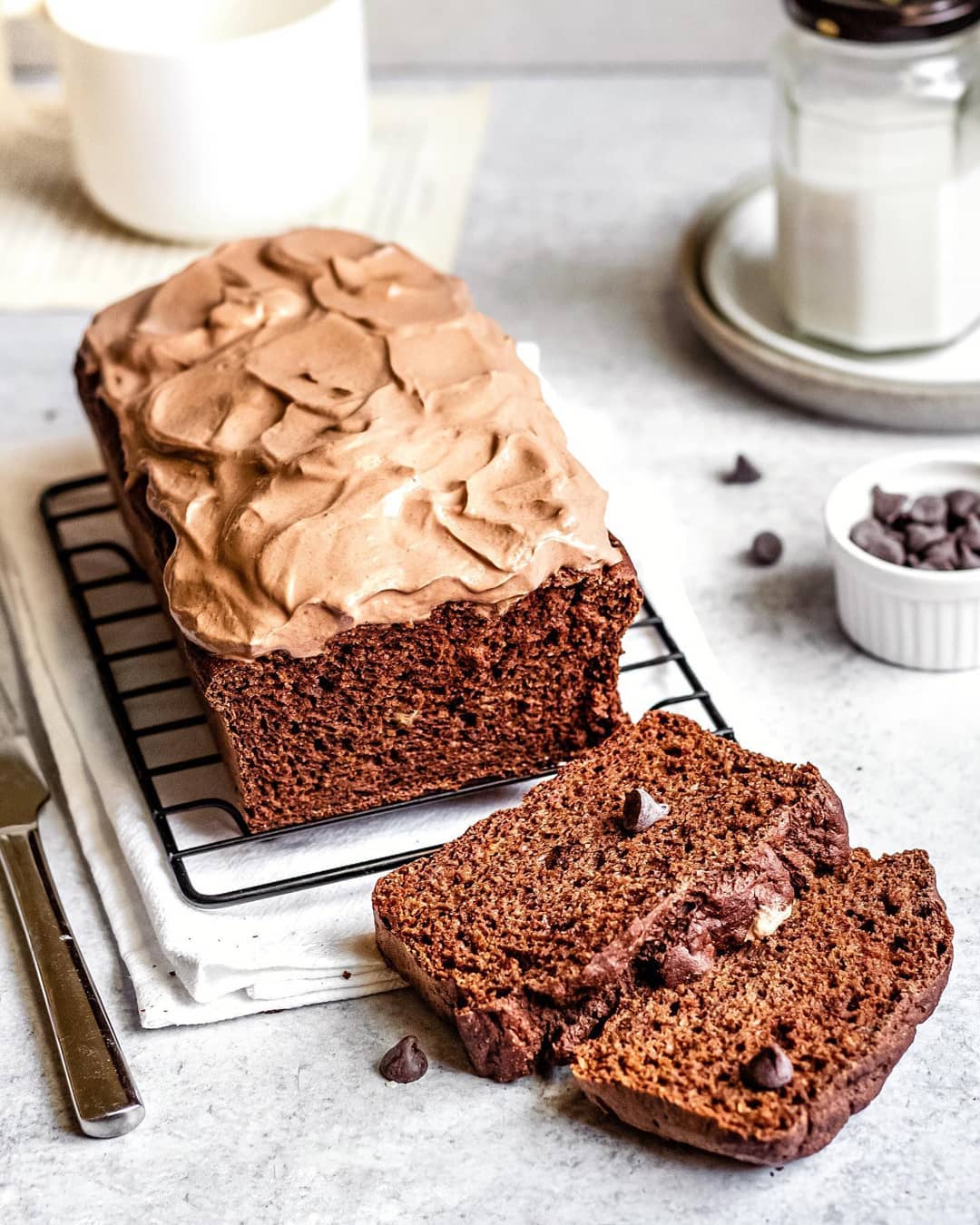 Vegan Chocolate Banana Bread