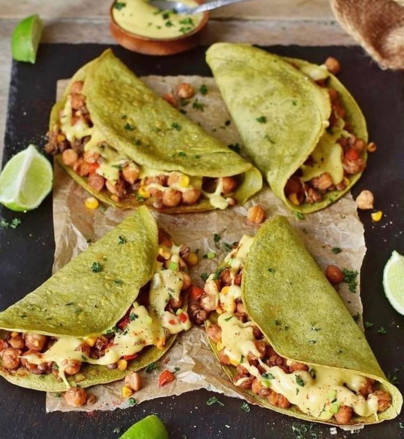Vegan Spinach Tortillas for Tacos