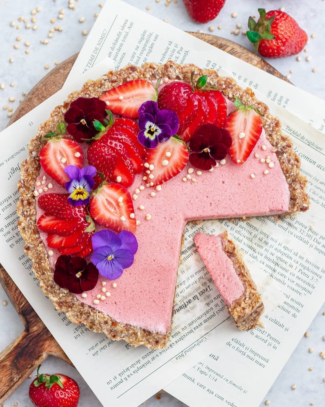 Vegan Strawberry Mousse Tart
