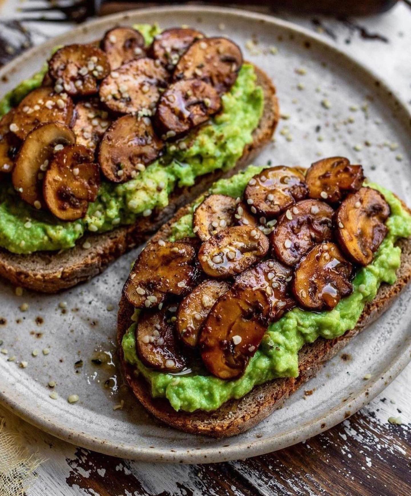 Avocado and Mushroom Sourdough Toast