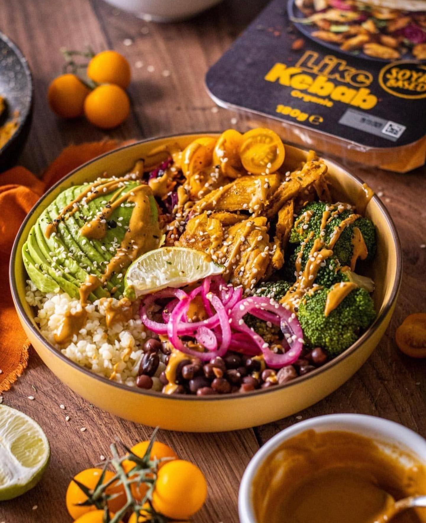 Kebab Nourish Bowl with Peanut Dressing