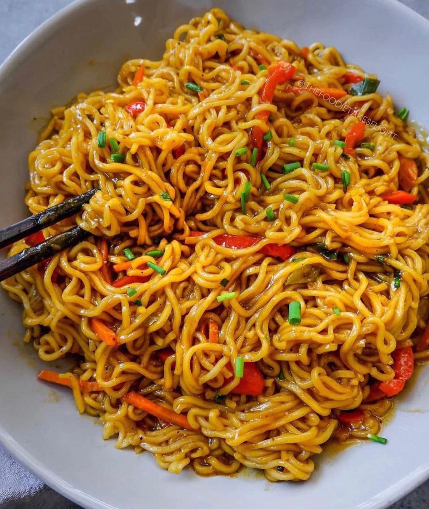 Curry and Pepper Noodles