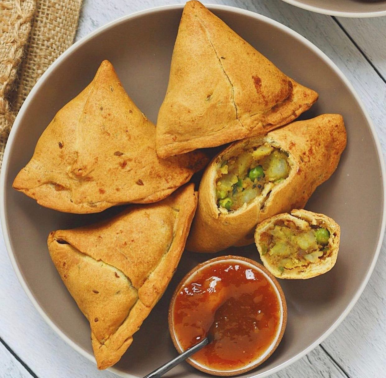 Crispy Vegan Air-Fried Samosas