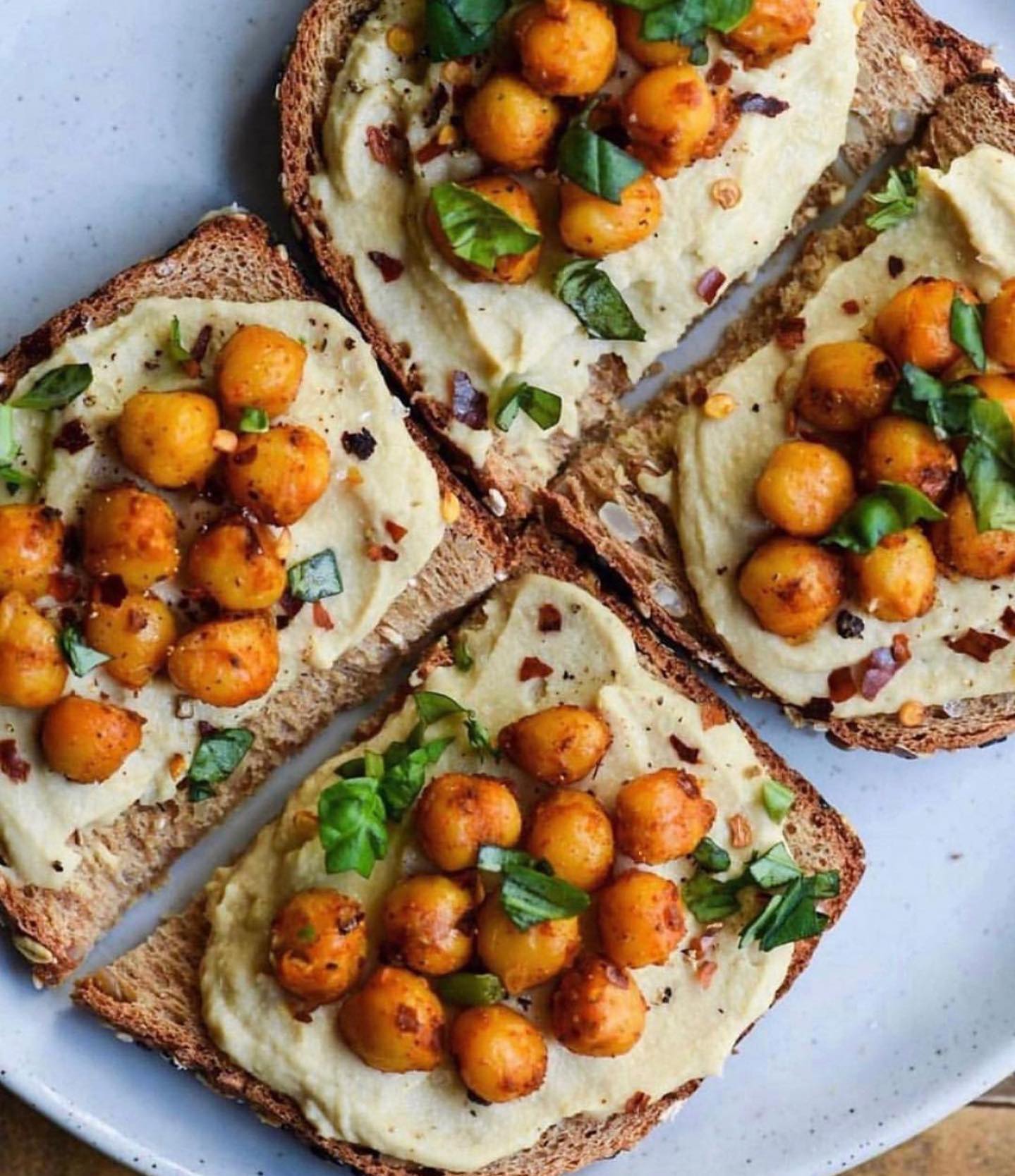 Vegan Spiced Chickpeas on Toast