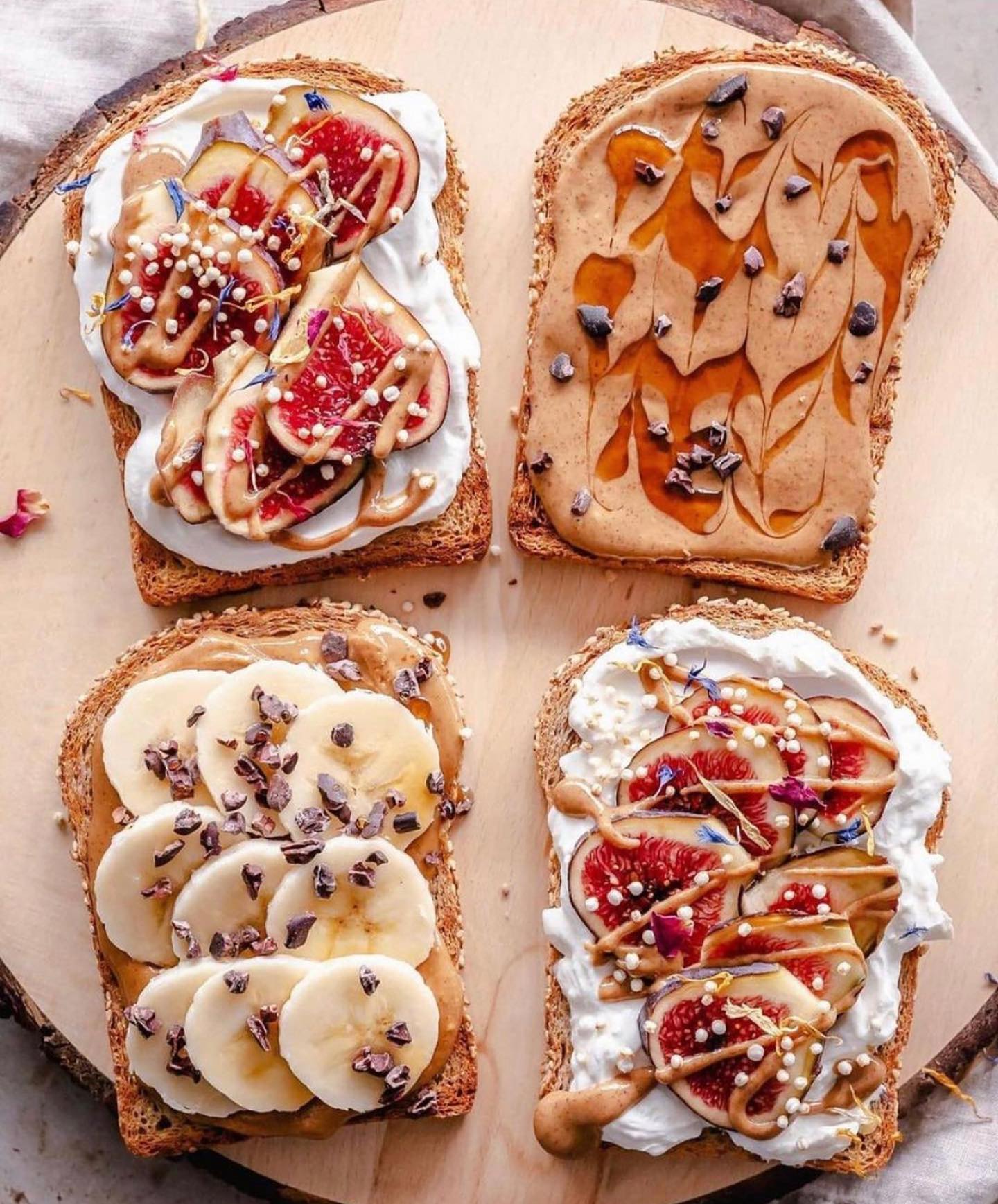 Vegan Sesame Sourdough Toast with Fruits