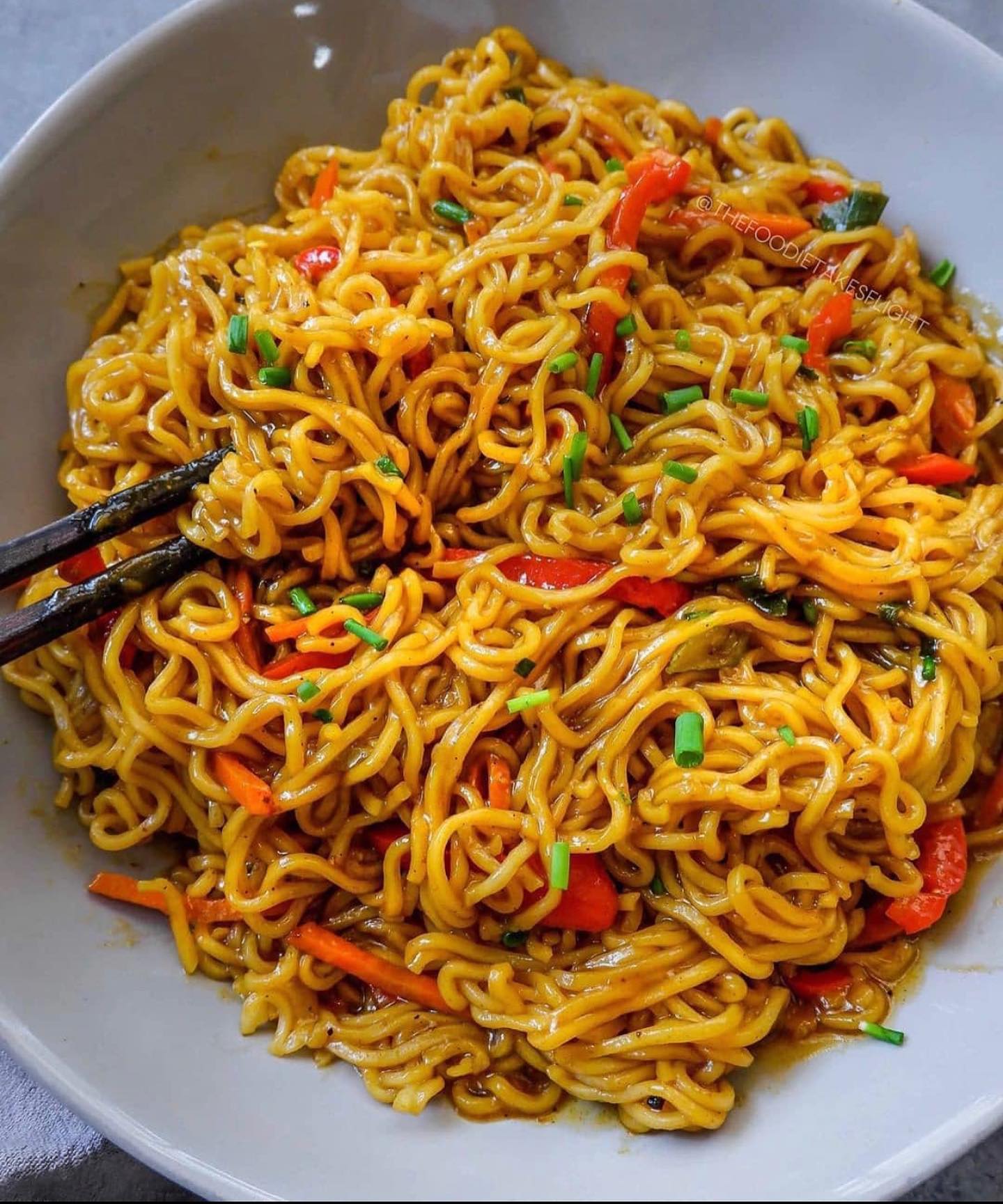 Curry and Pepper Noodles