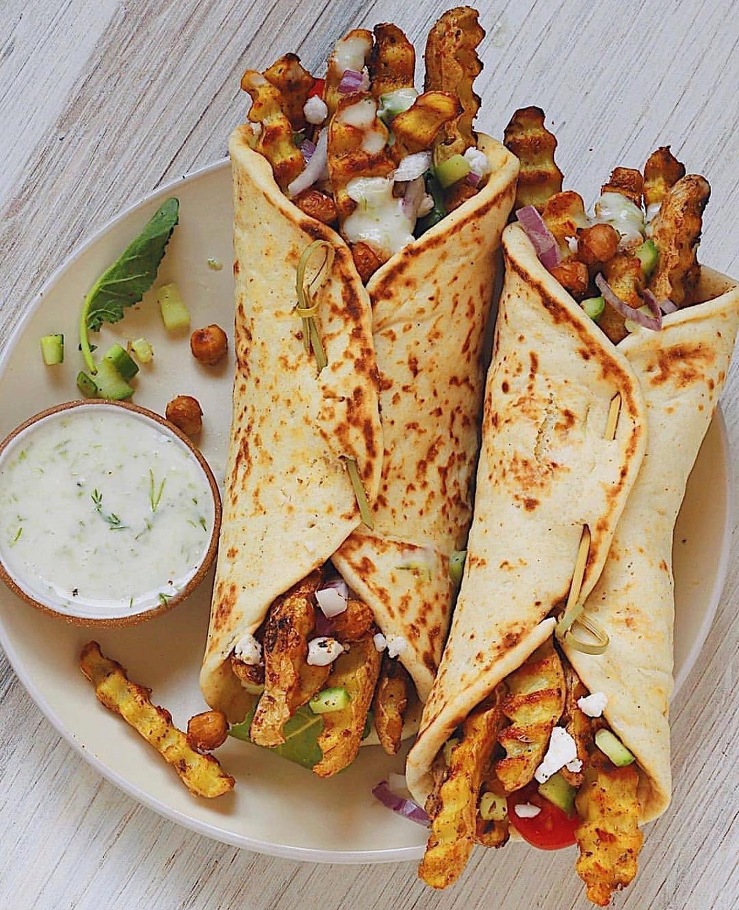 Veggie Gyros with Tzatziki